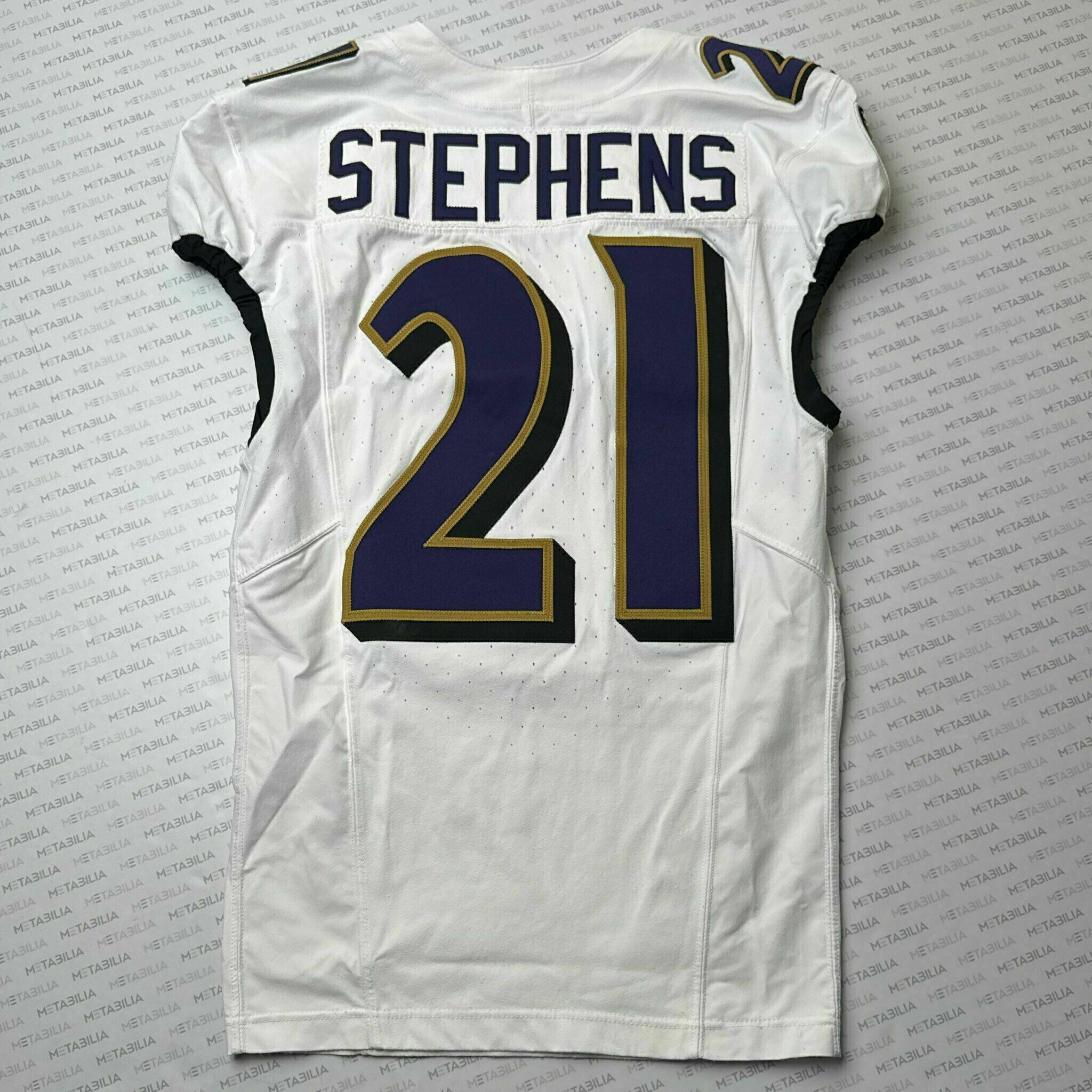 #21 Brandon Stephens Team-Issued White Jersey