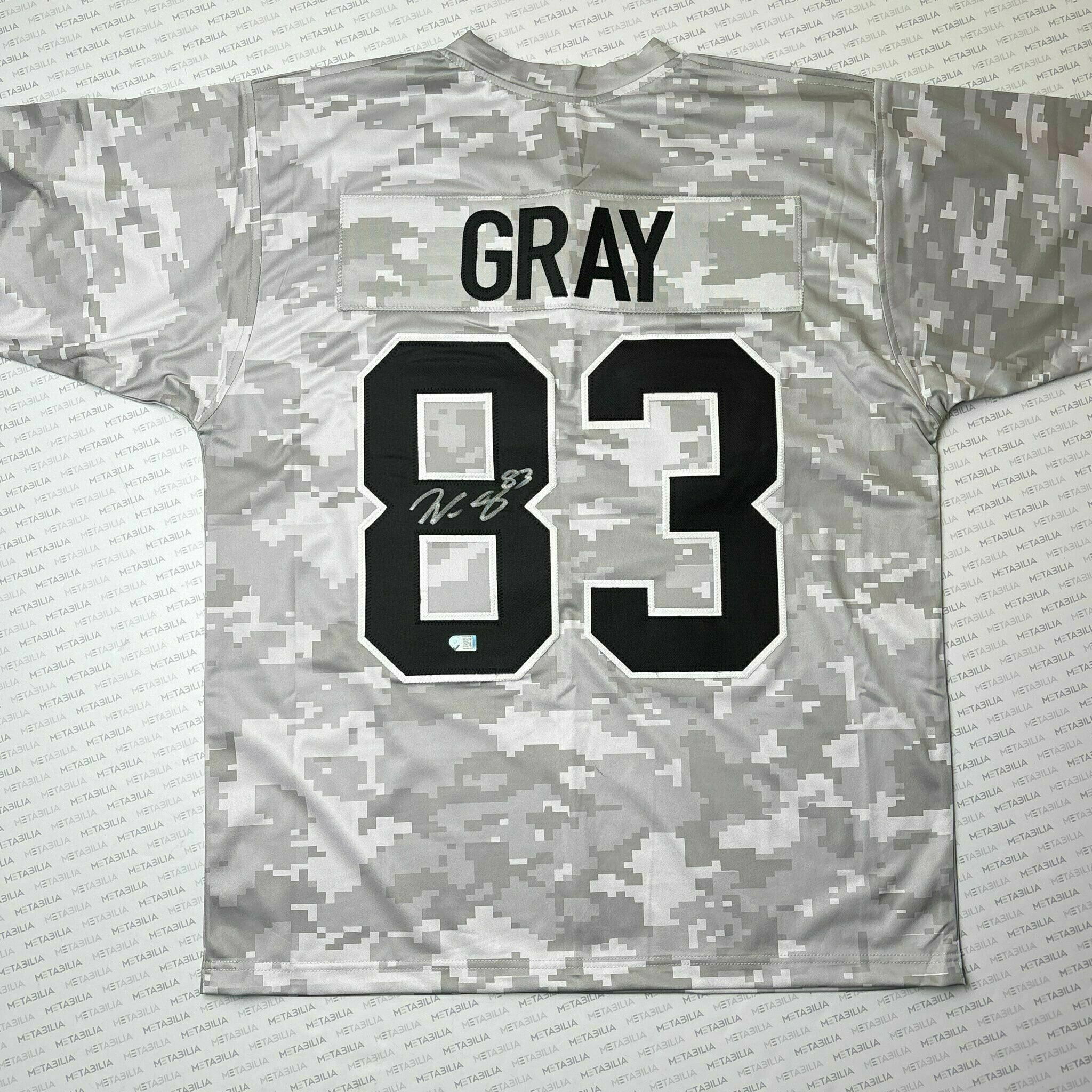 Noah Gray Signed Grey Camo Custom Jersey