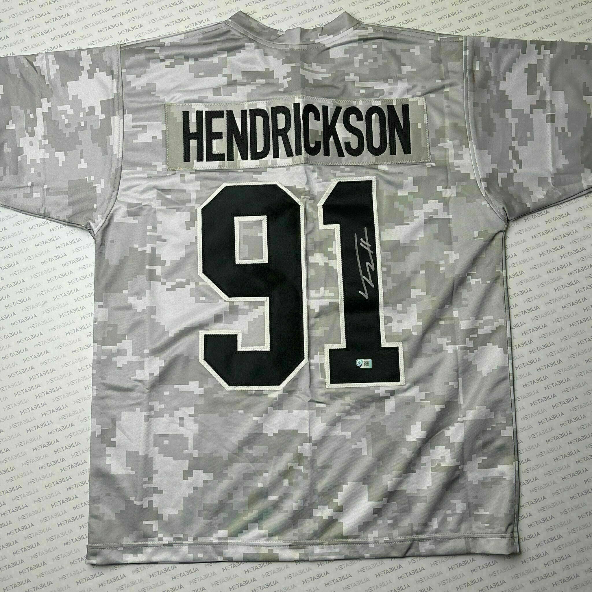 Hendrickson Signed Grey Camo Custom Jersey