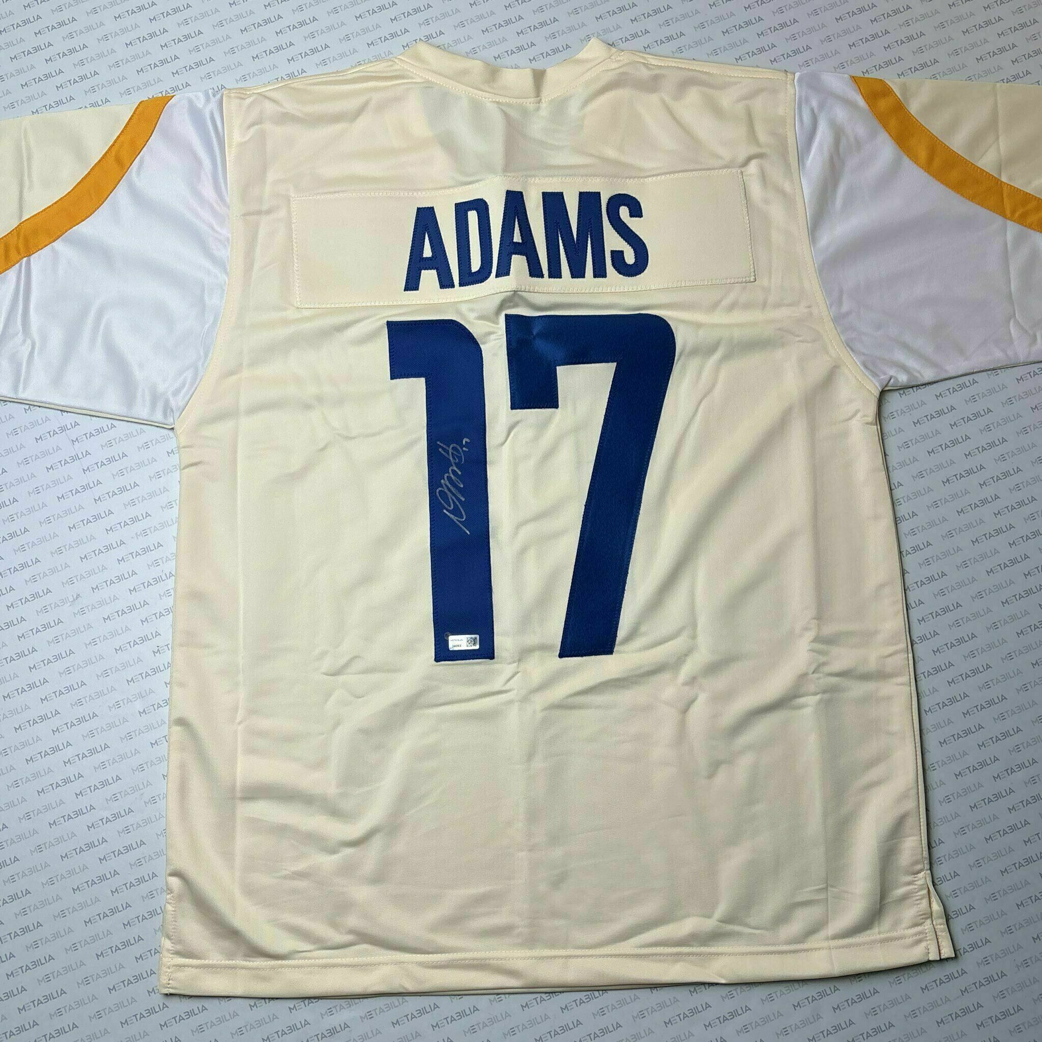 Davante Adams Signed Cream Custom Jersey
