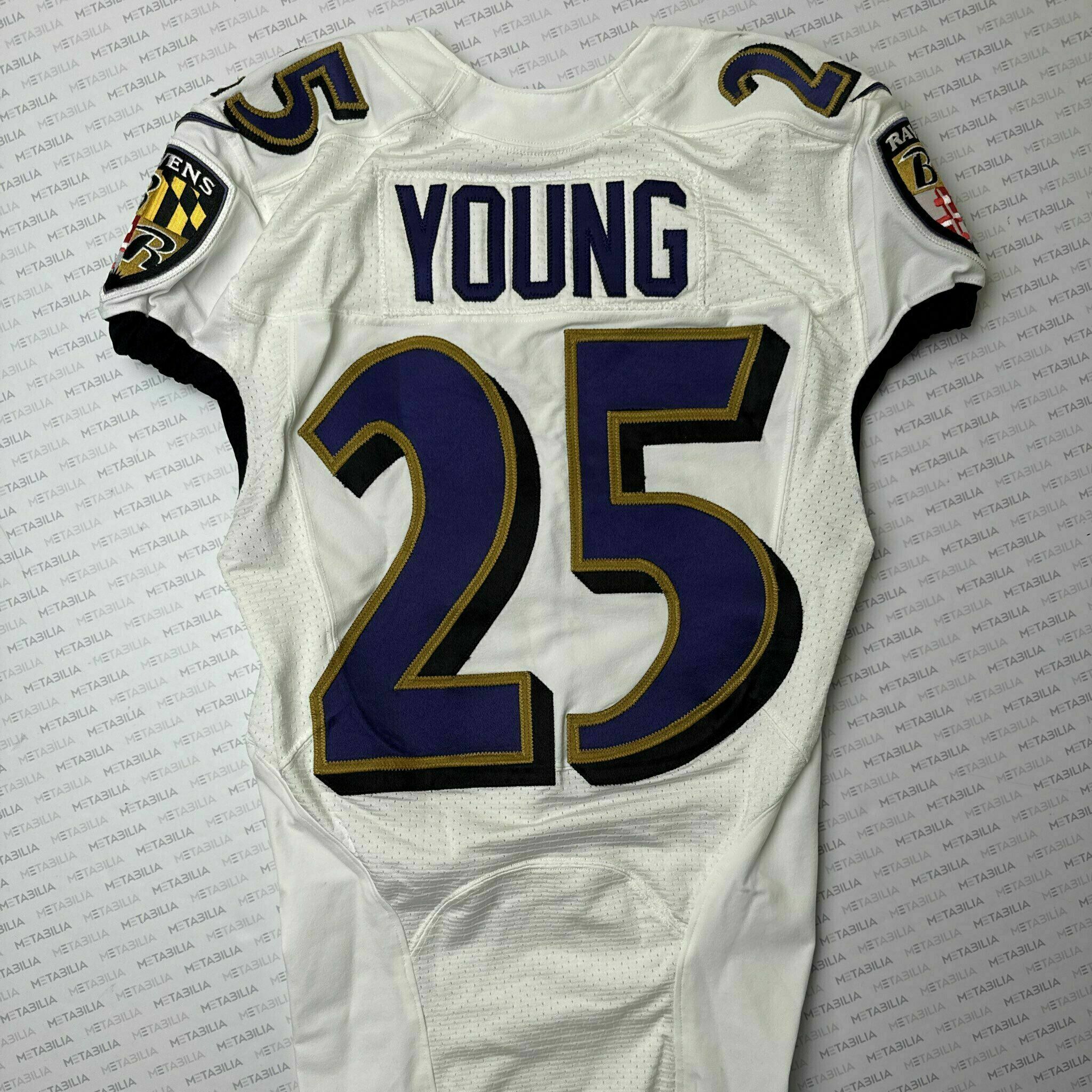 #25 Tavon Young Team-Issued White Jersey