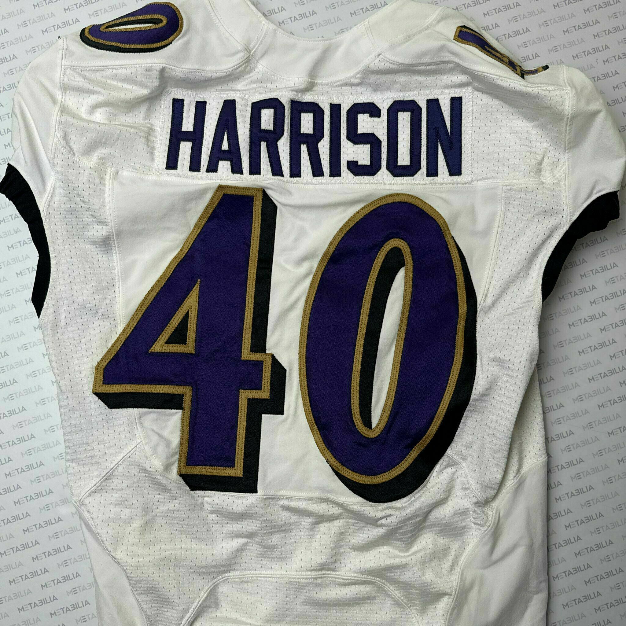 #40 Malik Harrison Team-Issued White Jersey