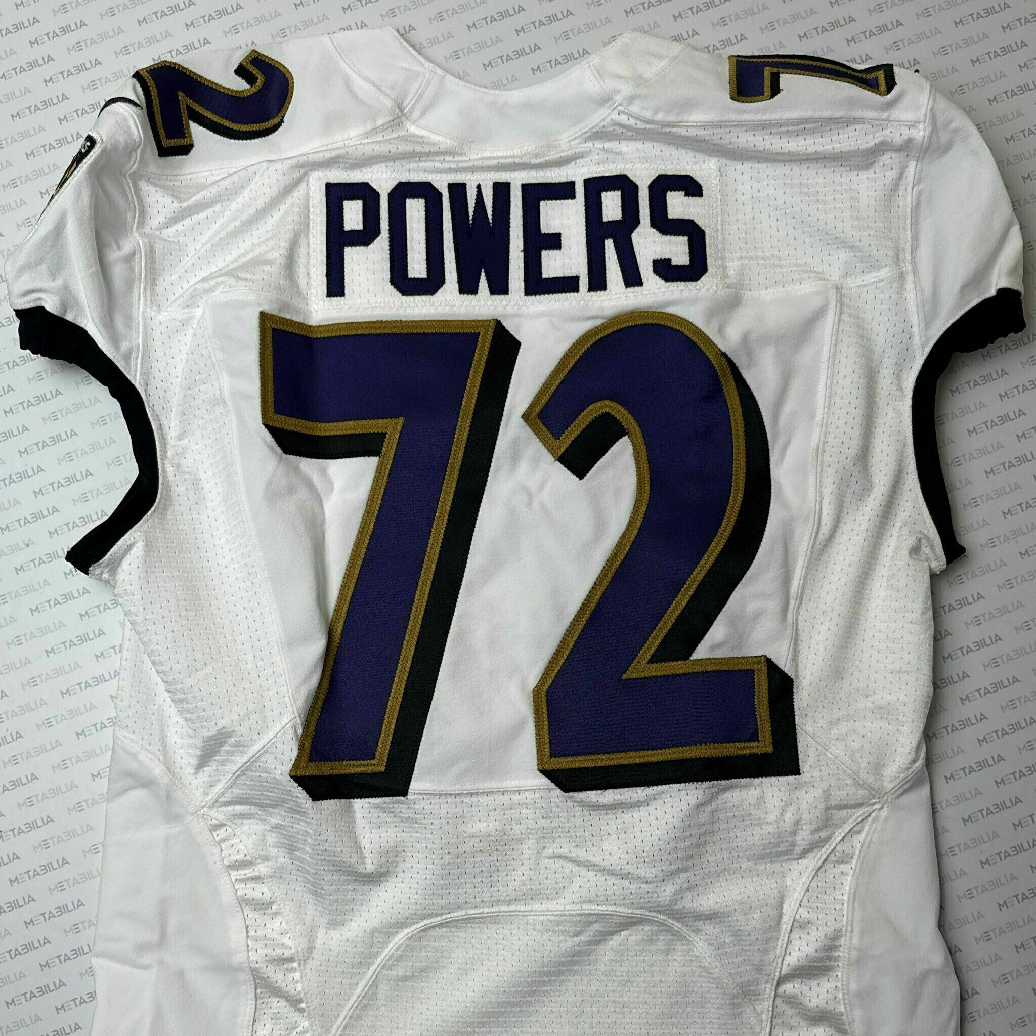 #72 Ben Powers Team-Issued White Jersey