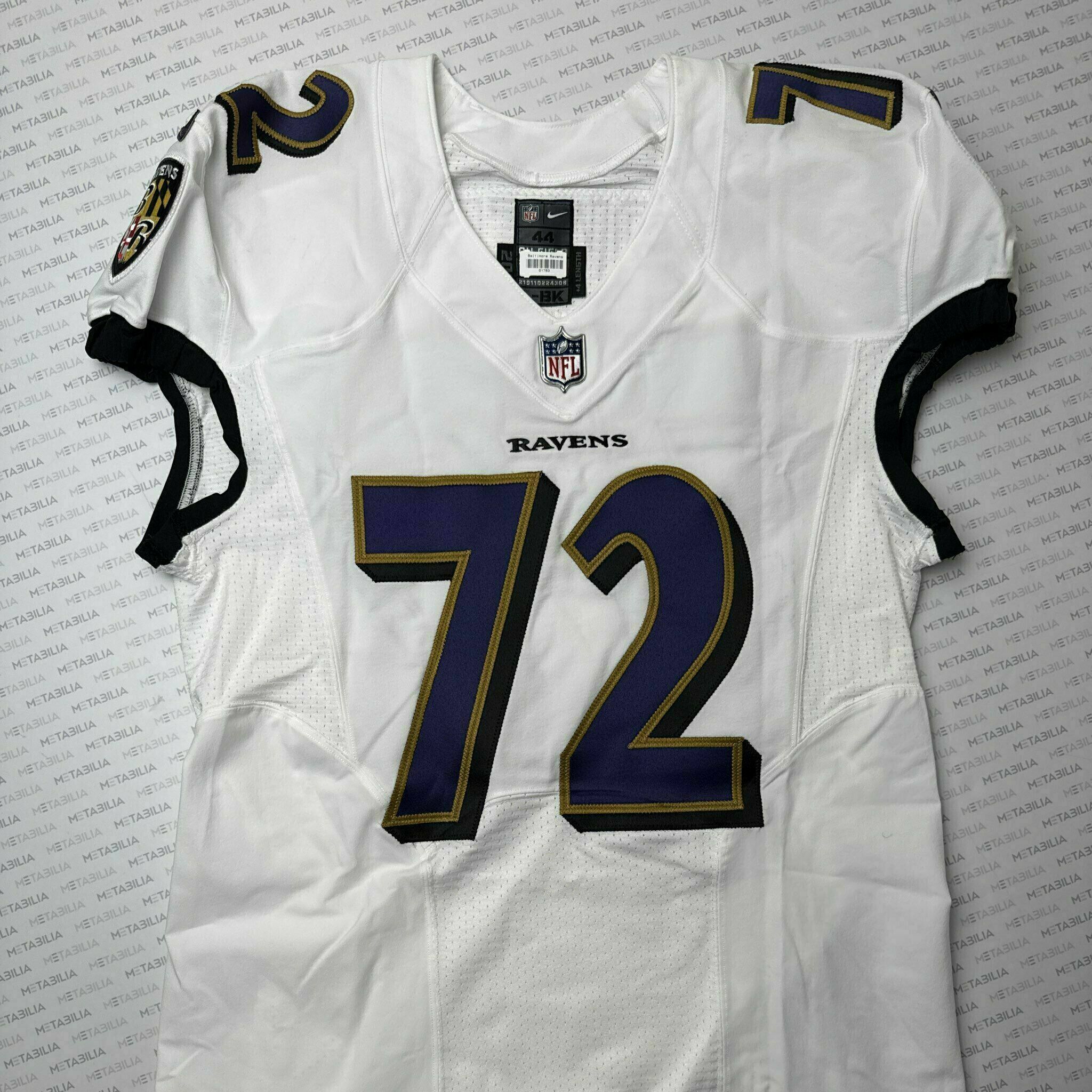 #72 Ben Powers Team-Issued White Jersey
