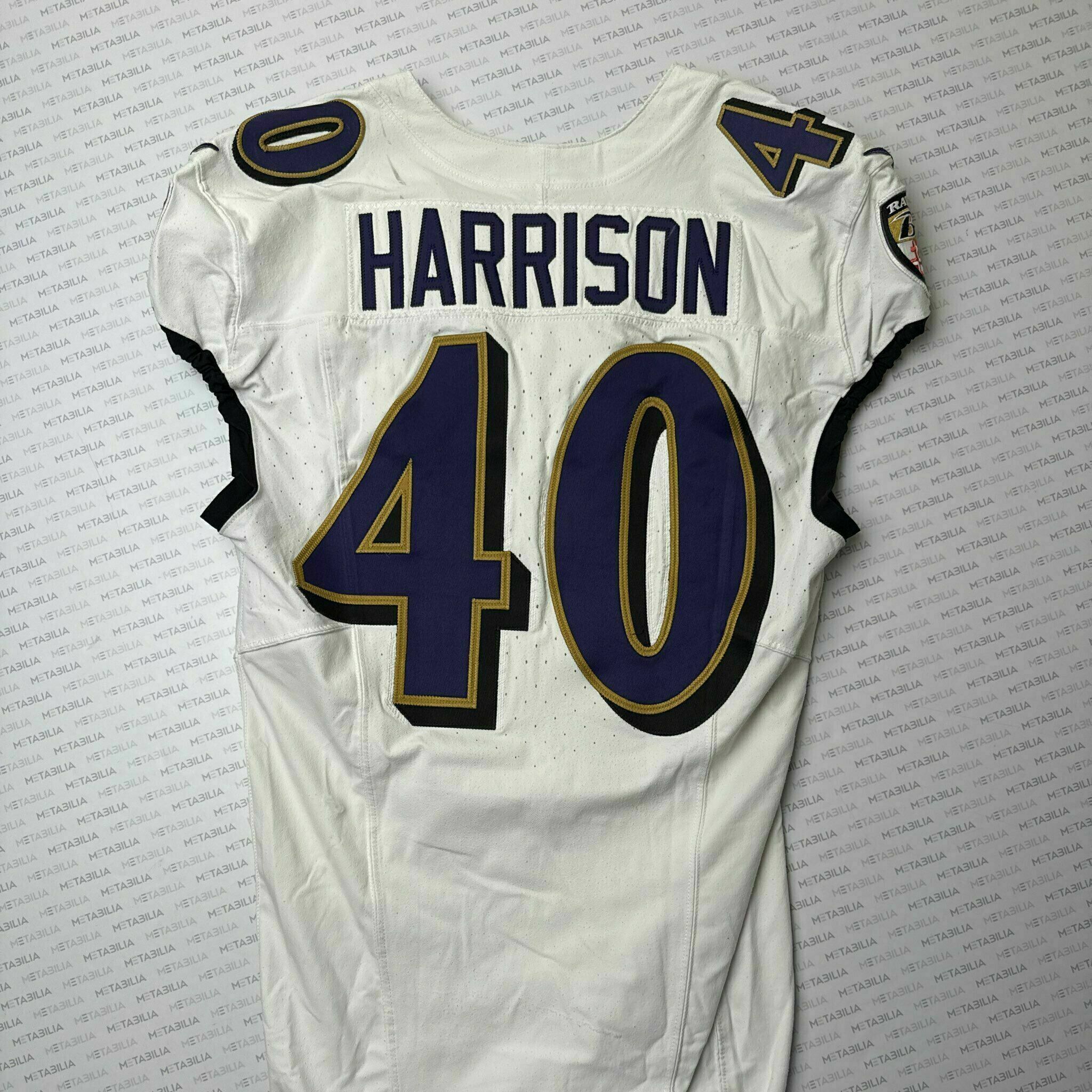 #40 Malik Harrison Team-Issued White Jersey