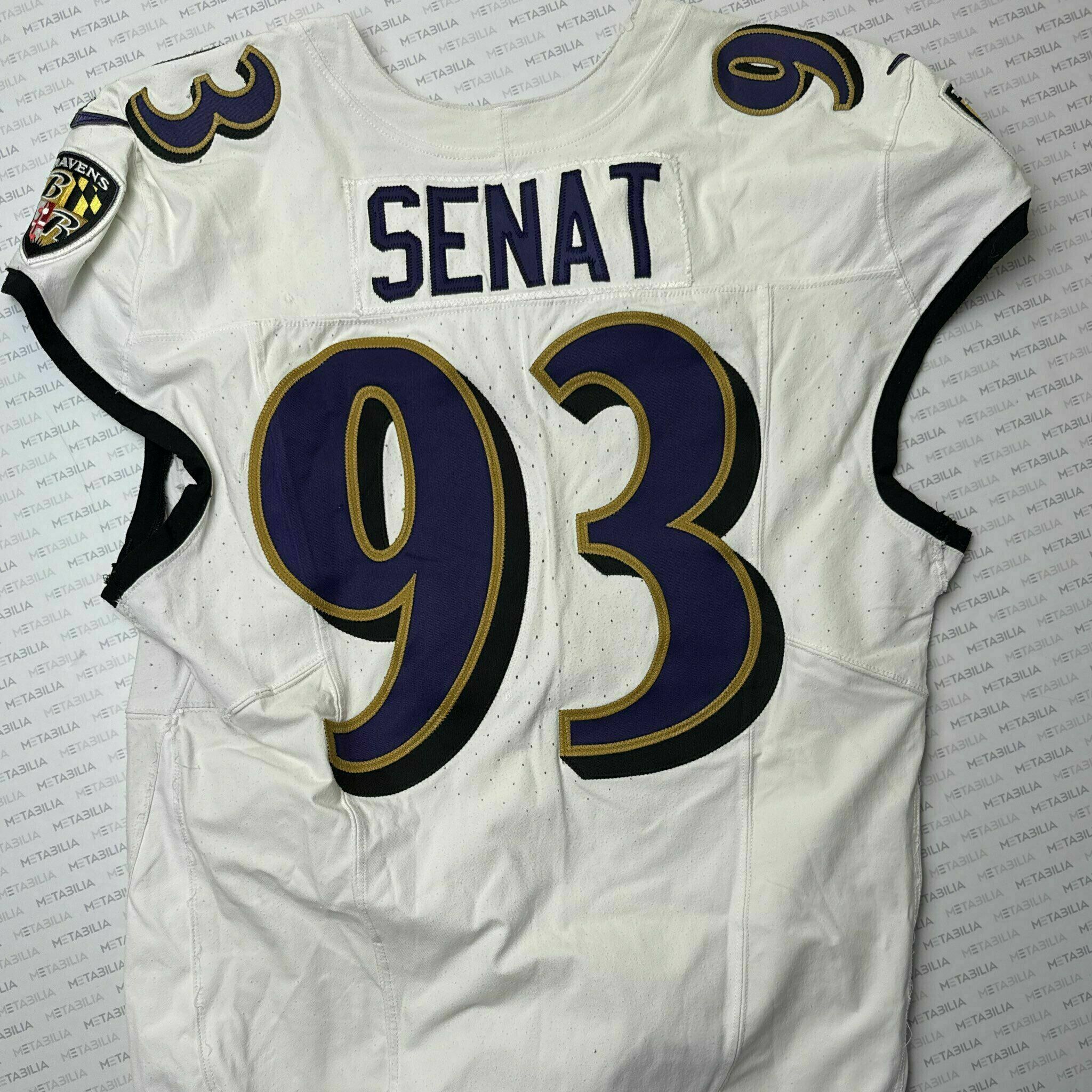 #93 Greg Senat Team-Issued White Jersey