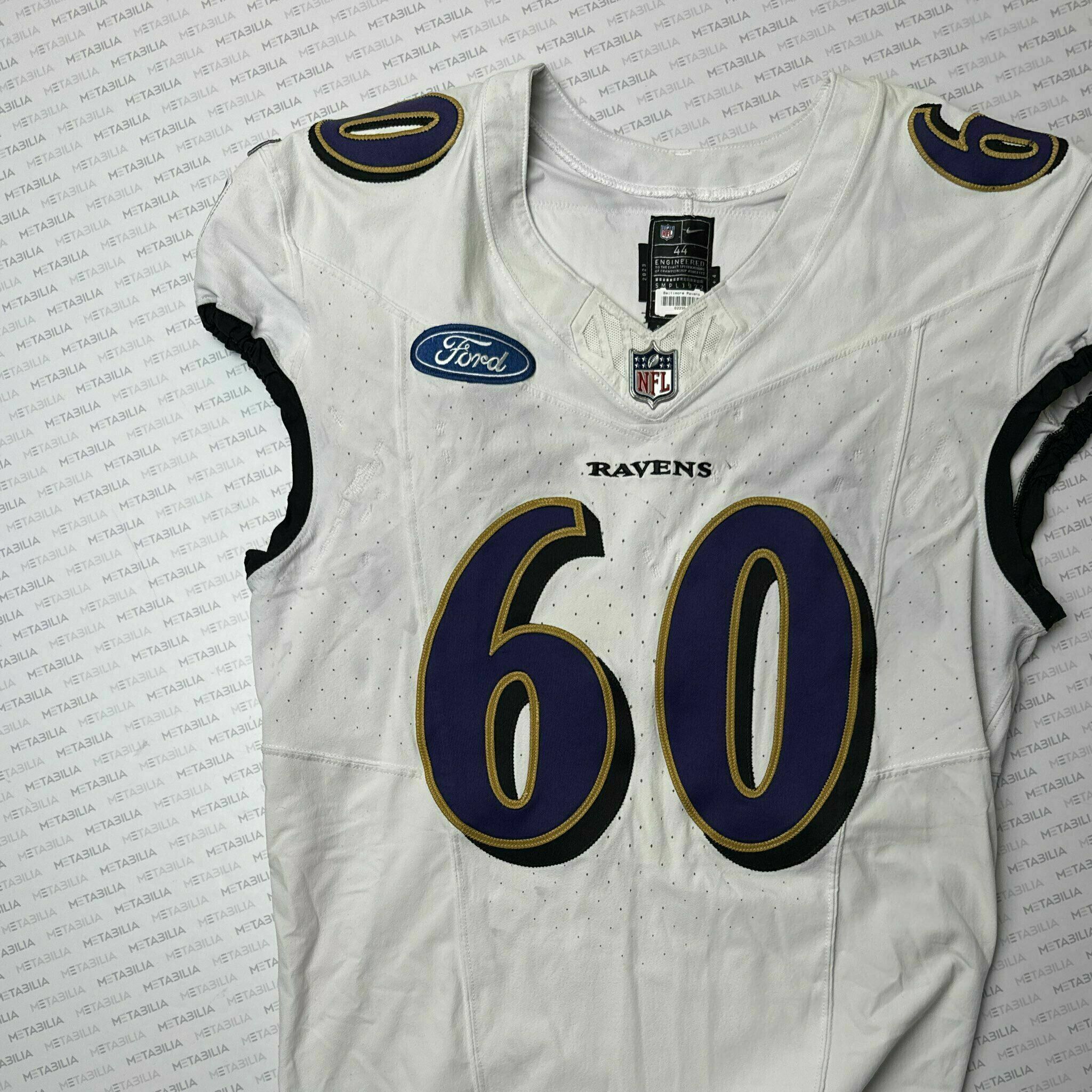 #60 Julian Pearl Team-Issued White Jersey