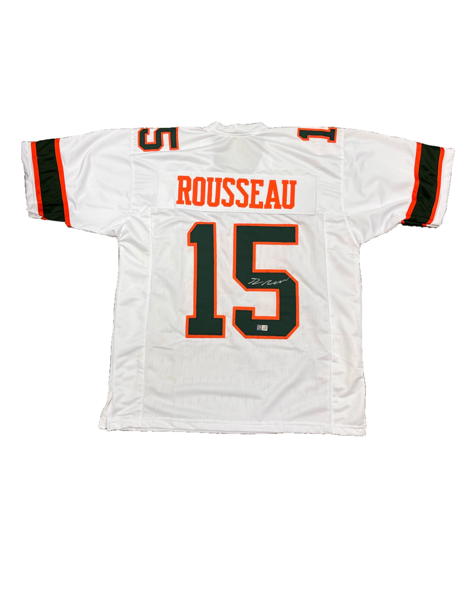 Greg Rousseau Signed Pro Style White College Jersey