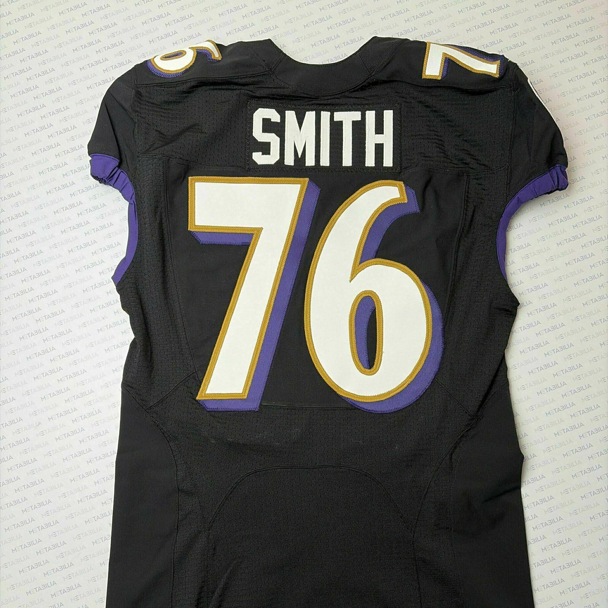 #76 Andre Smith Team-Issued Black Jersey
