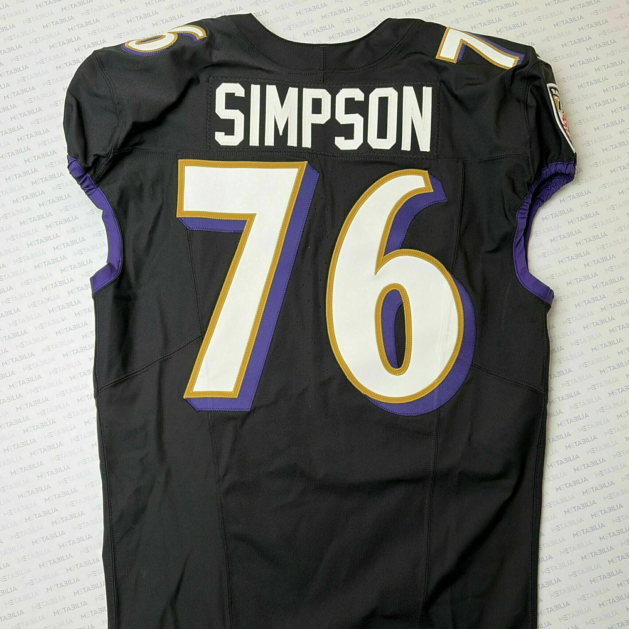 #76 John Simpson Team-Issued Black Jersey