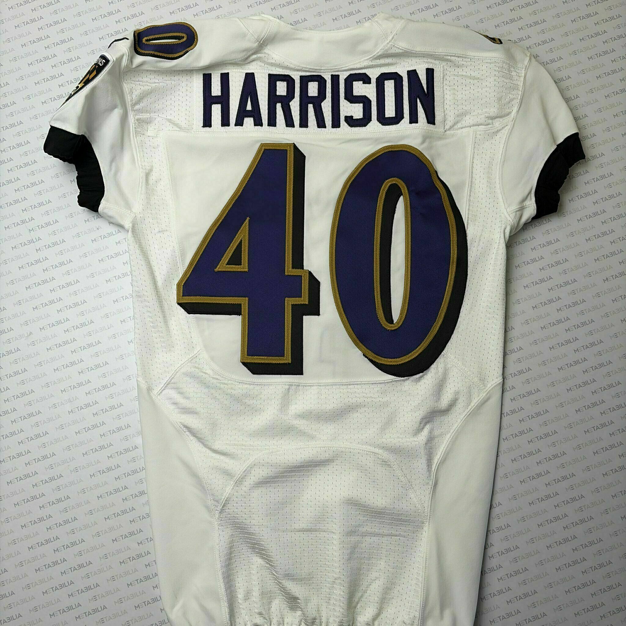 #40 Malik Harrison Team-Issued White Jersey