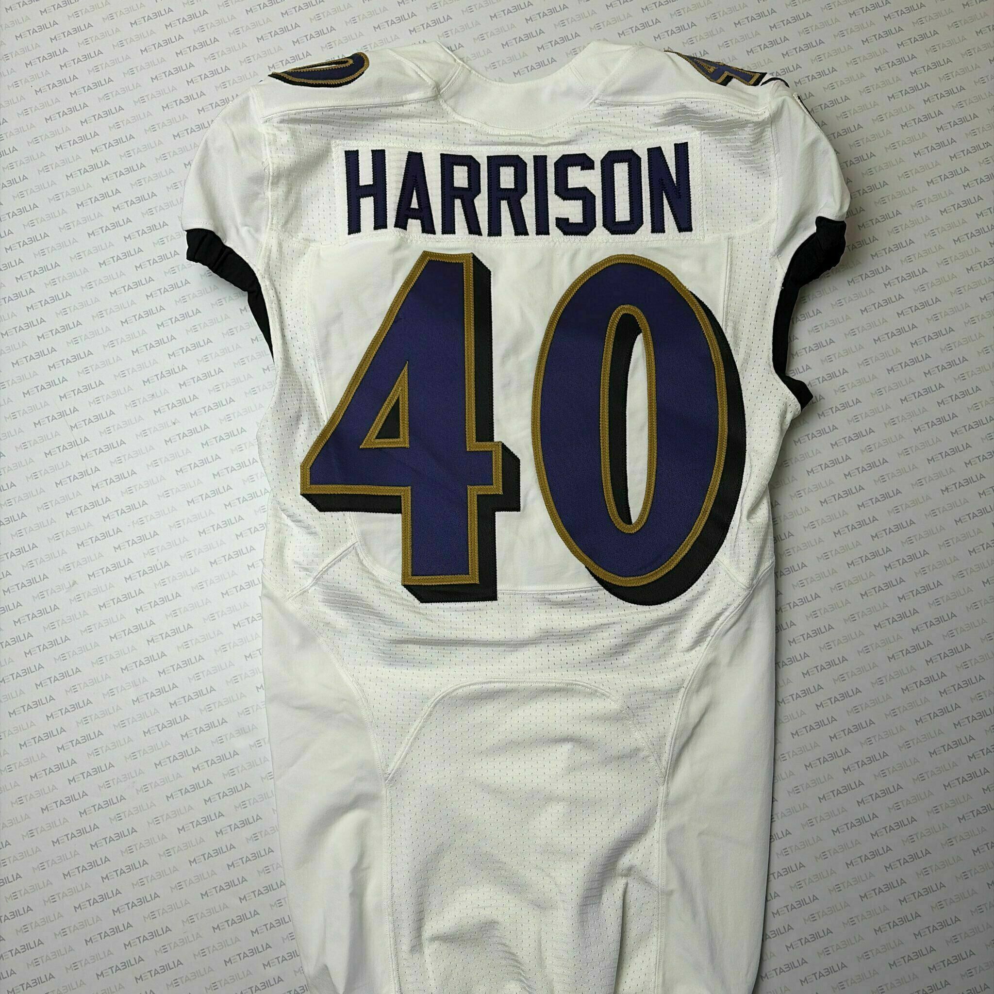#40 Malik Harrison Team-Issued White Jersey
