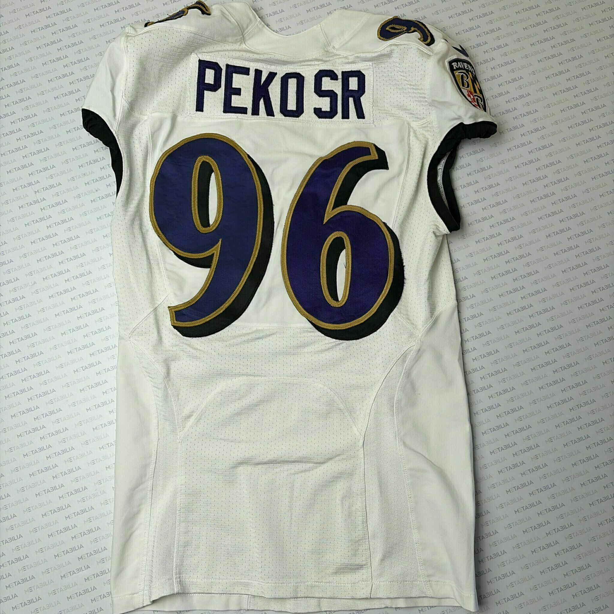 #96 Domata Peko Sr Team-Issued White Jersey