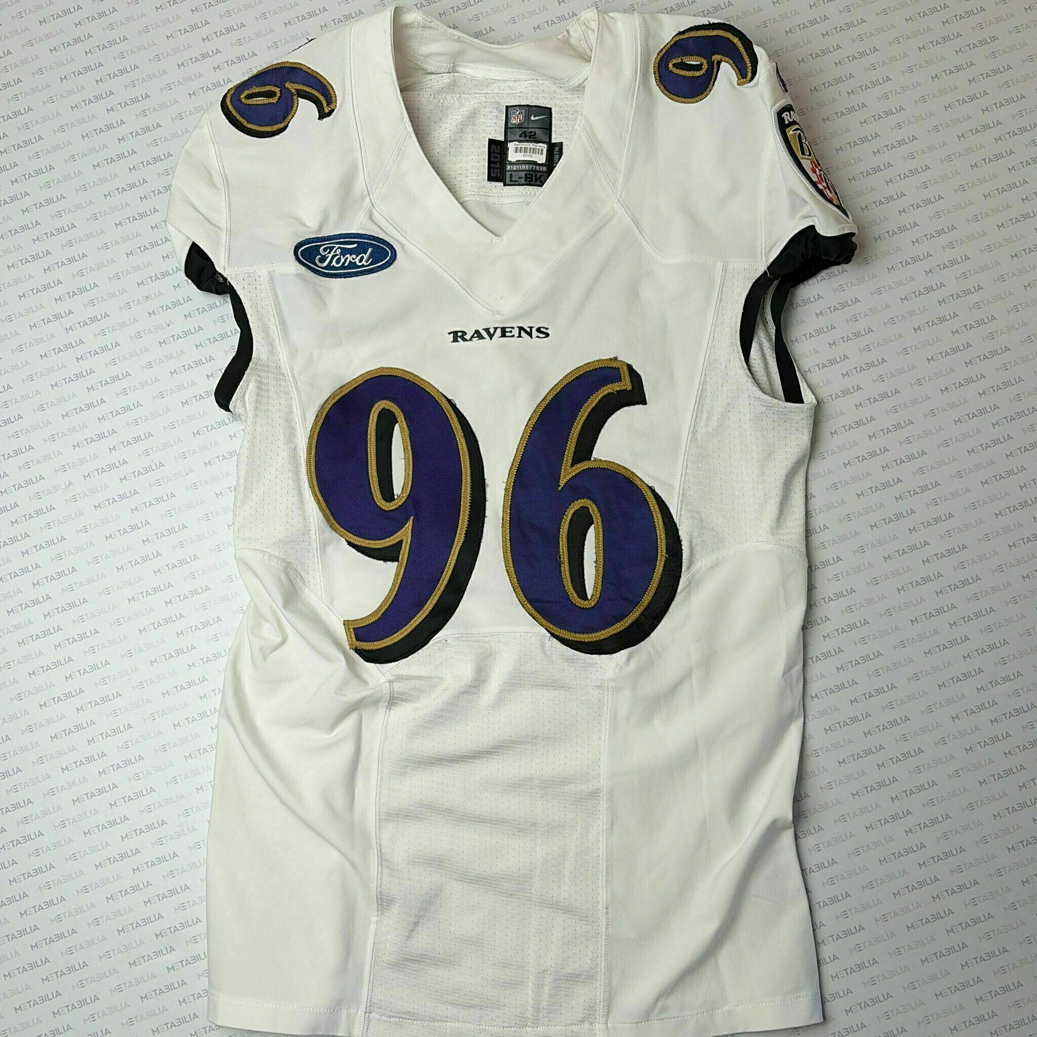 #96 Domata Peko Sr Team-Issued White Jersey
