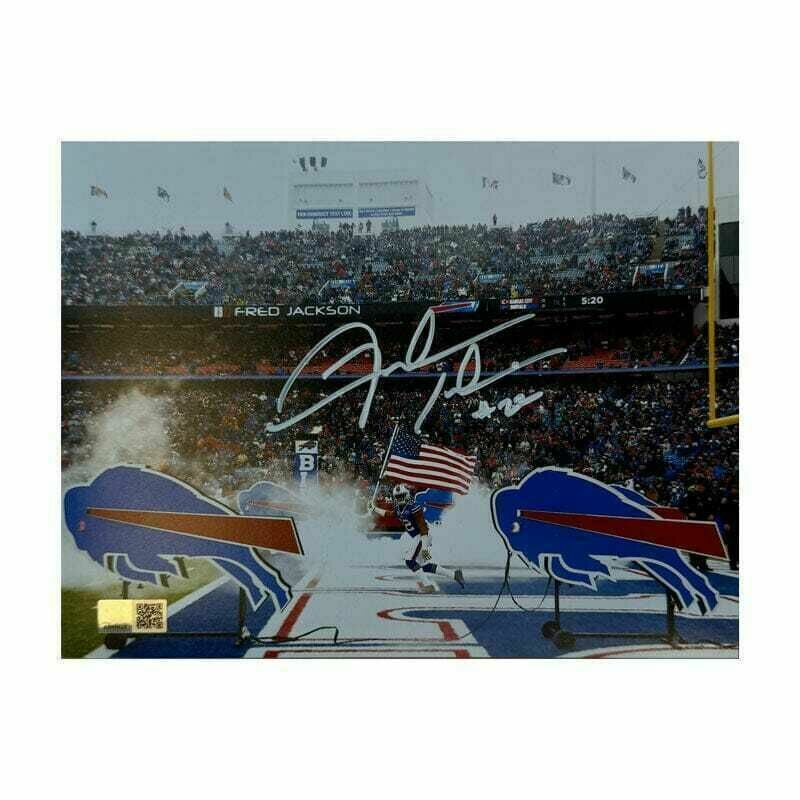 Fred Jackson Signed American Flag Entrance 11x14 Photo in Standard Frame