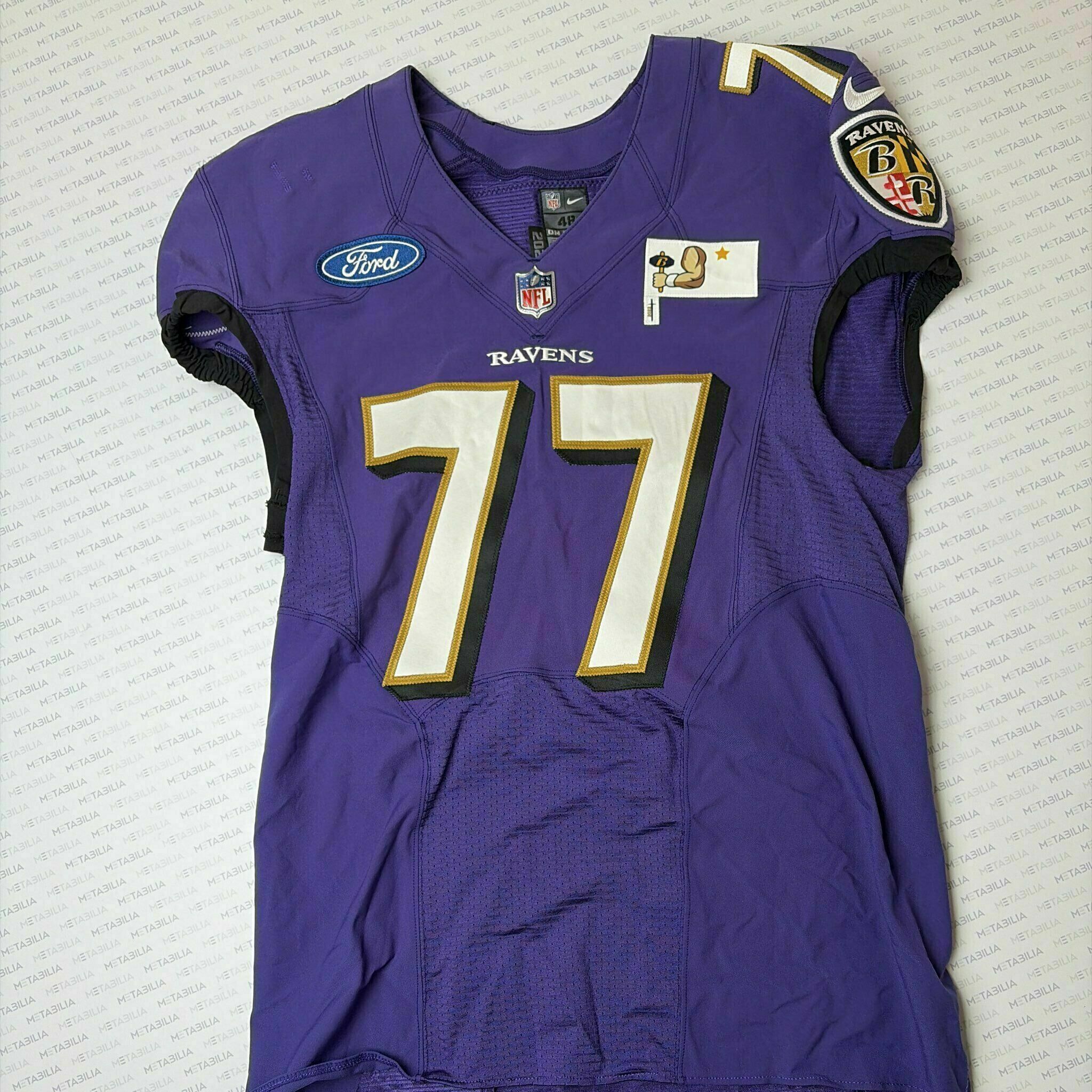 #77 Daniel Faalele Team-Issued Purple Jersey