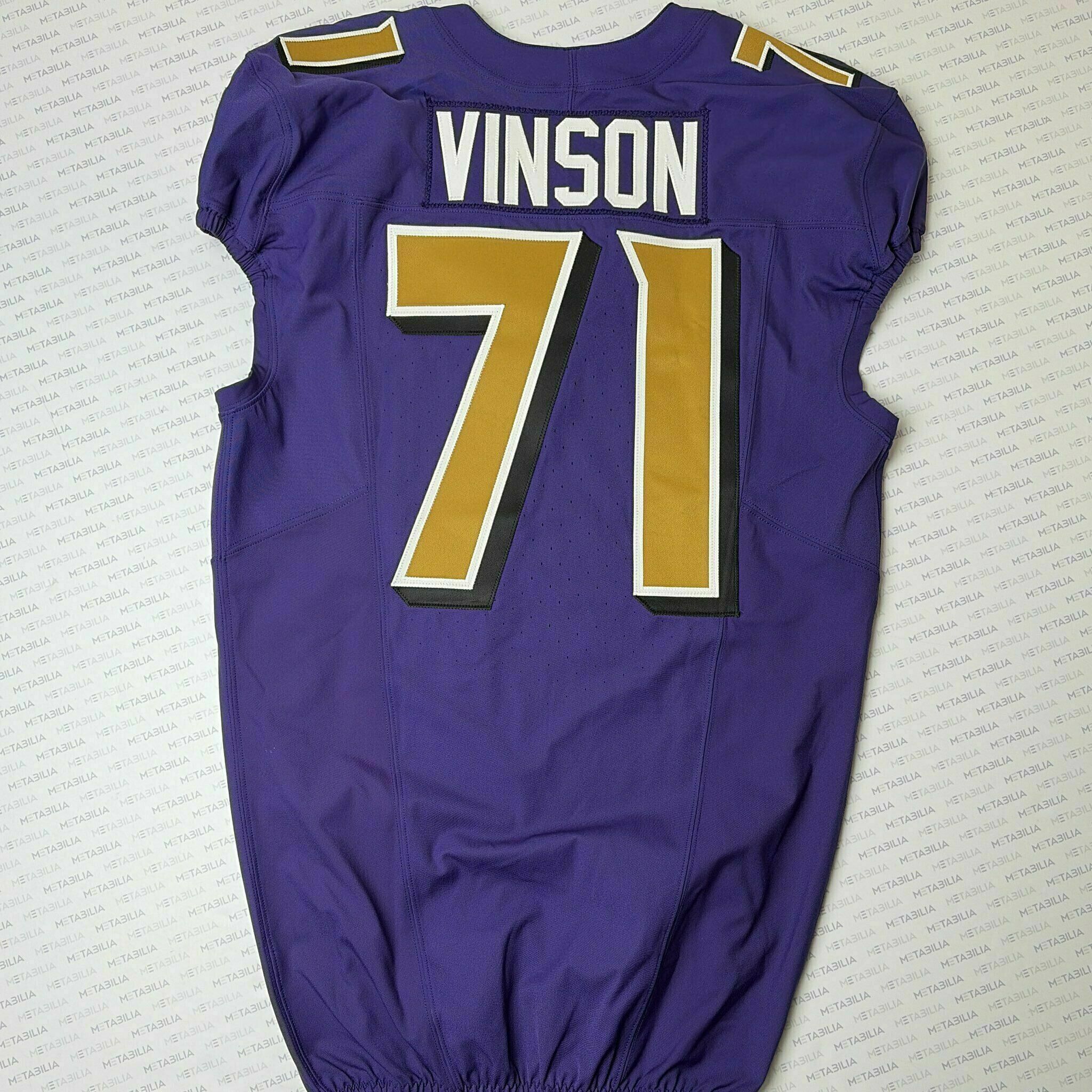 #71 Carson Vinson Team-Issued Purple Jersey