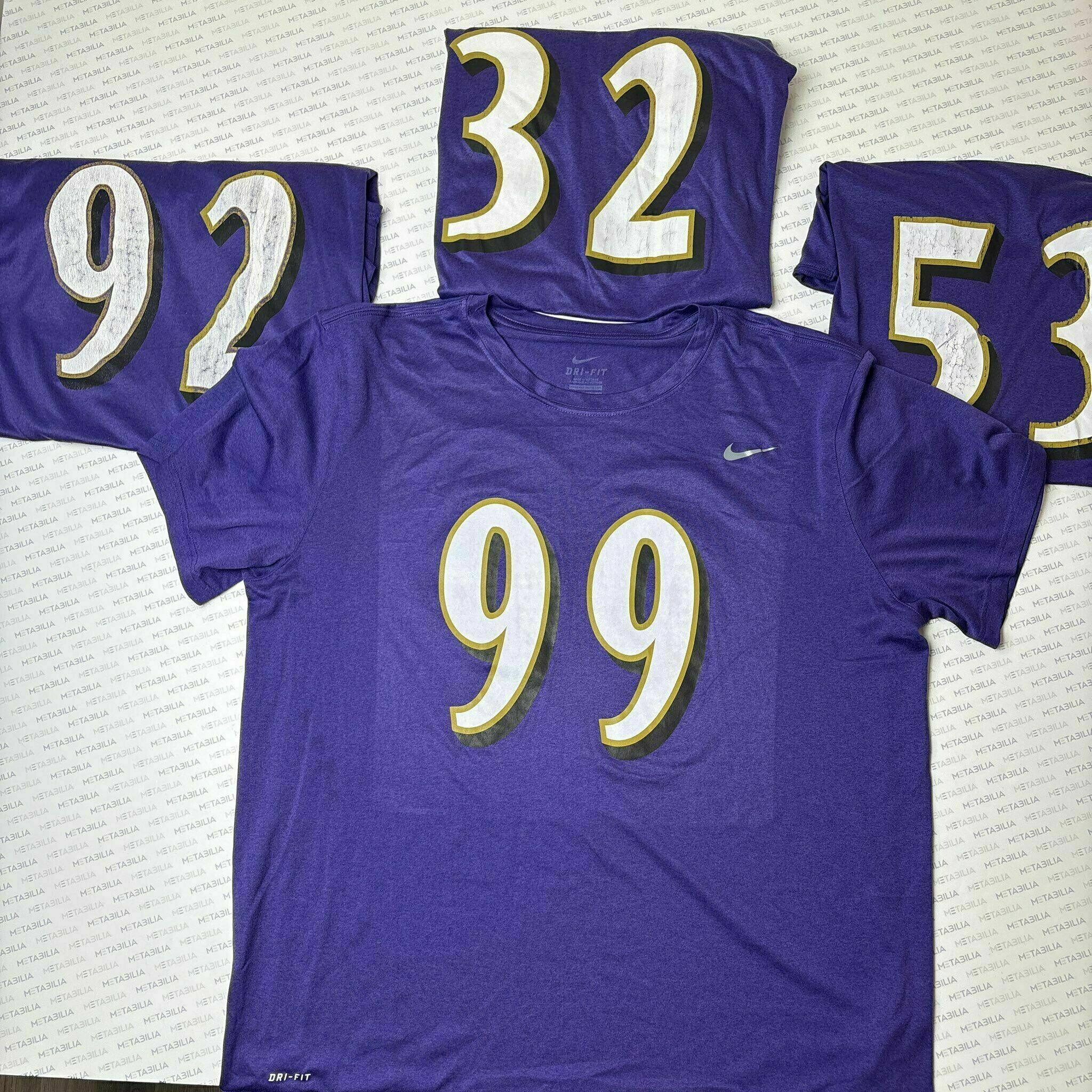 Ravens Player-Worn Team Issued Purple Player Practice Tee