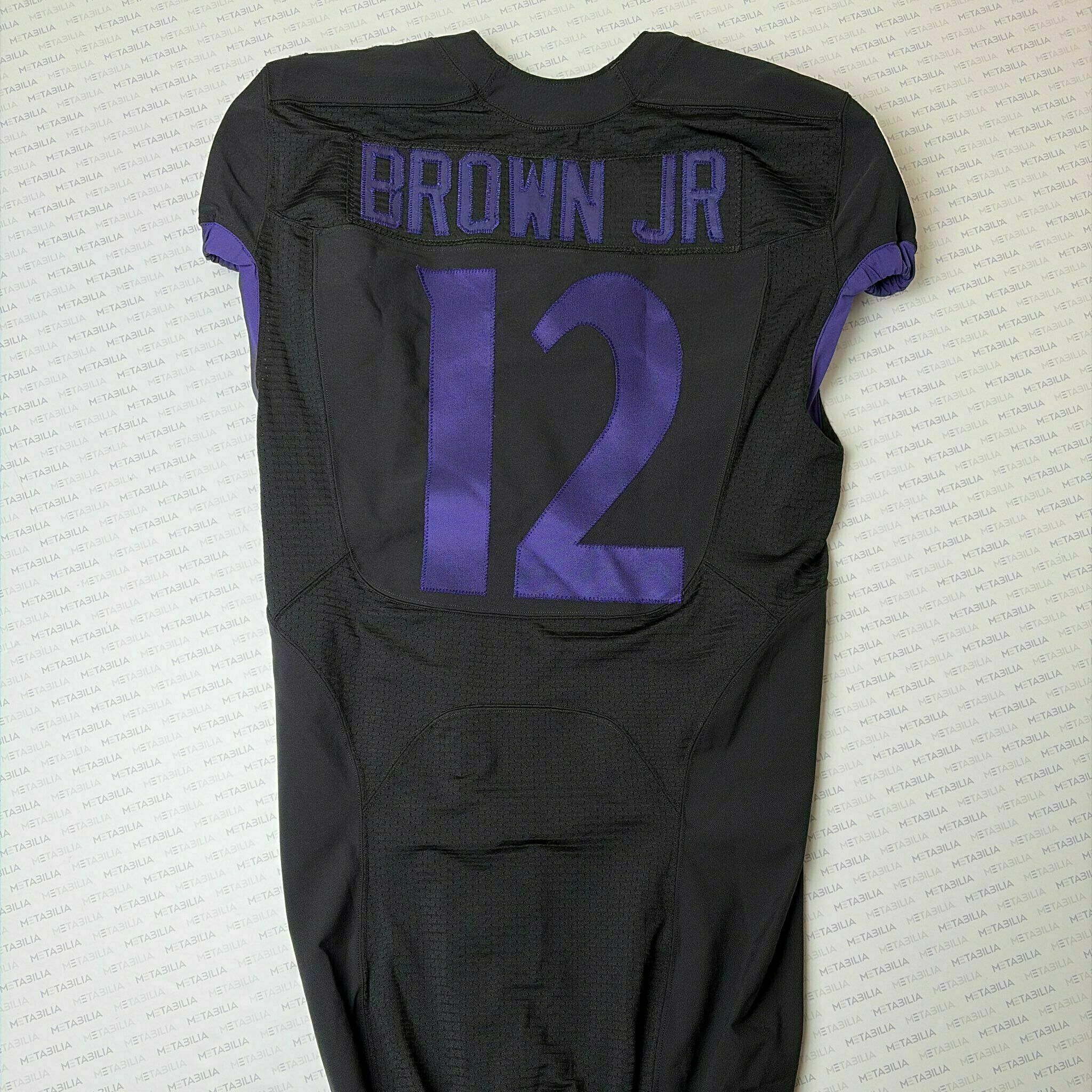 #12 Anthony Brown Jr Team-Issued Black Jersey