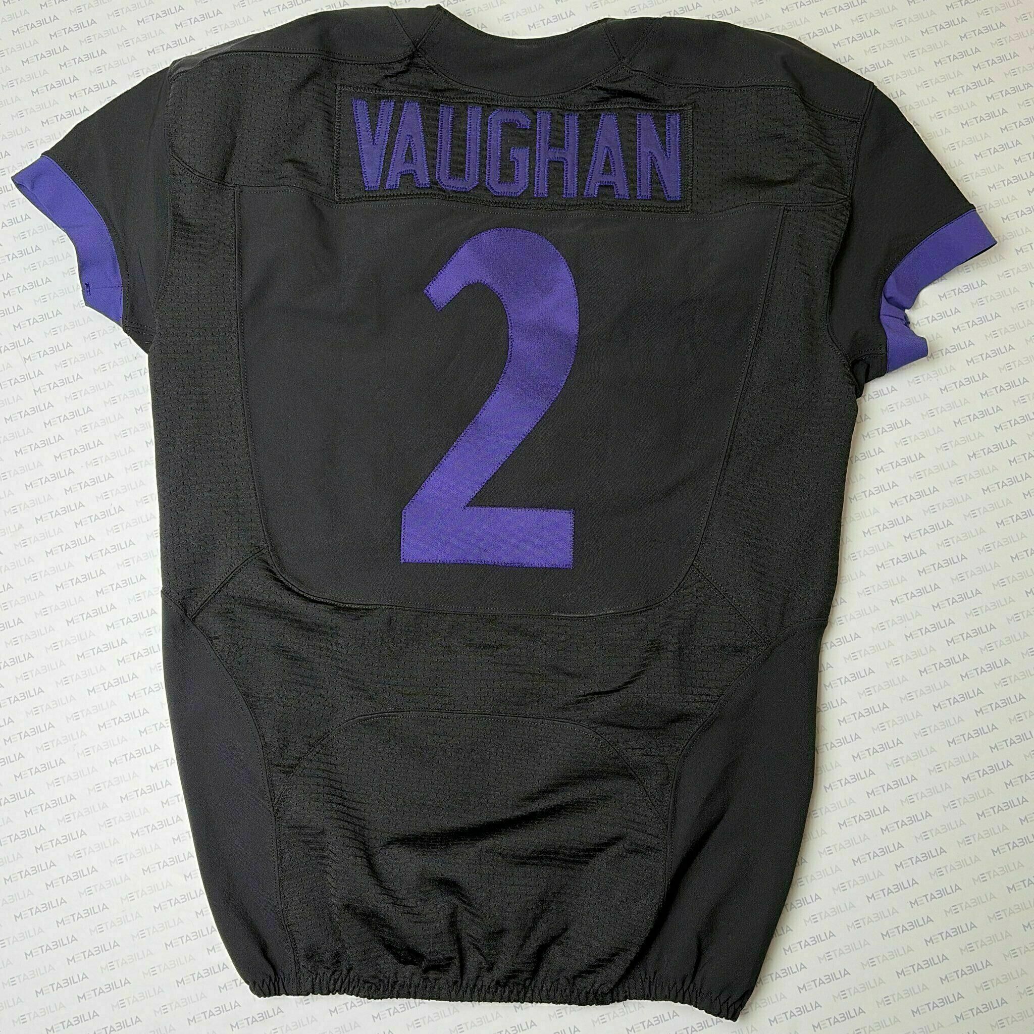 #2 Chris Vaughn Team-Issued Black Jersey