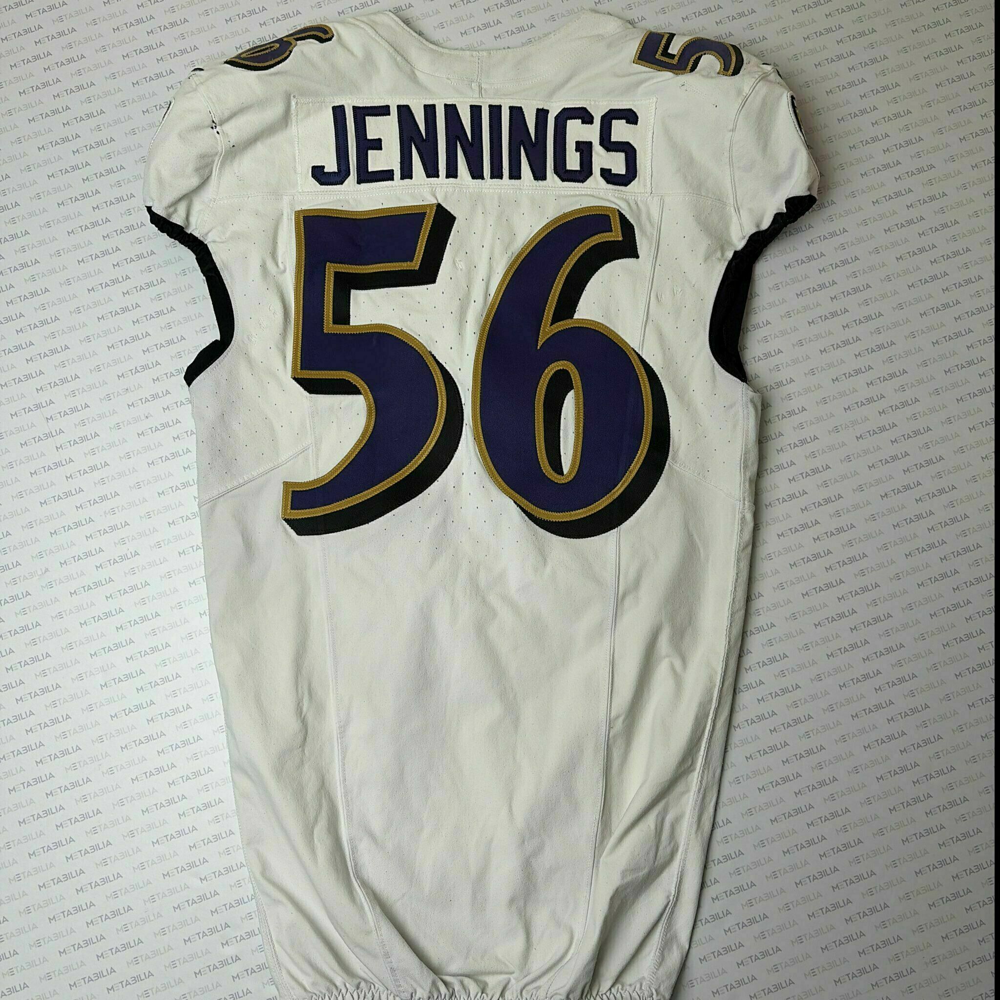 #56 Anfernee Jennings Team-Issued White Jersey