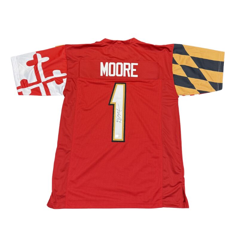DJ Moore Signed Pro-Style Red College Football Jersey
