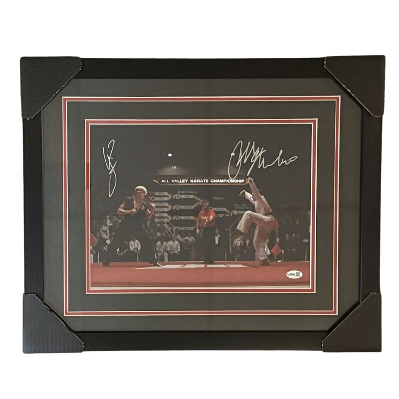 Karate Kid Dual Signed 11x14 Photo Professionally Framed