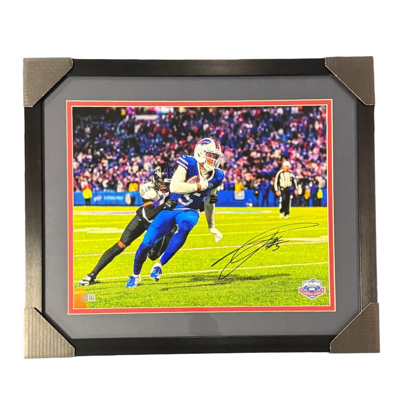 Joshua Palmer Signed Running After Catch vs Baltimore Ravens 16x20 Photo Professionally Framed