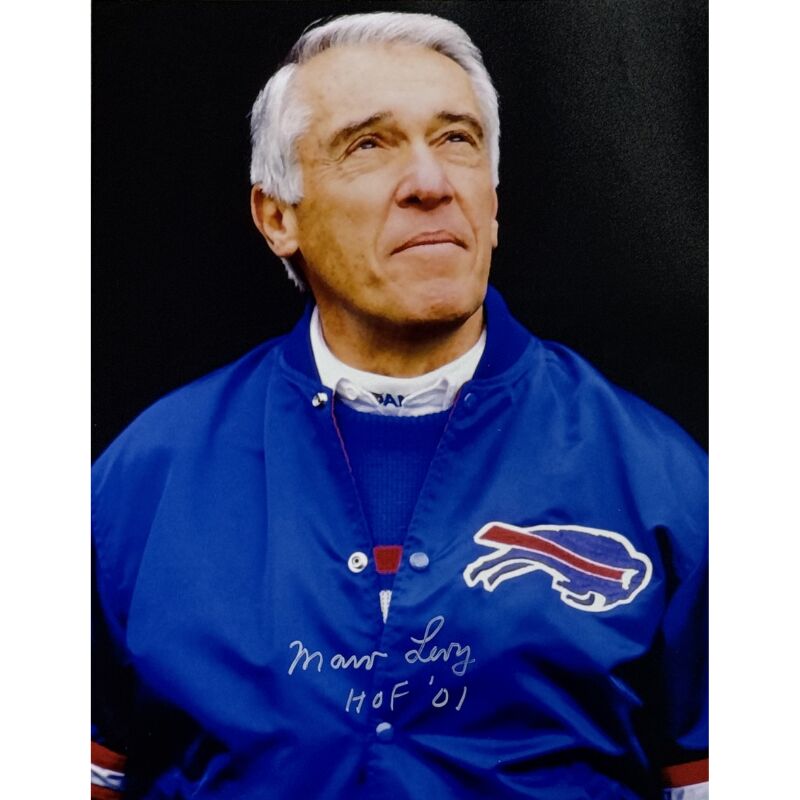 Marv Levy Signed Spotlight 11x14 Photo in Standard Frame