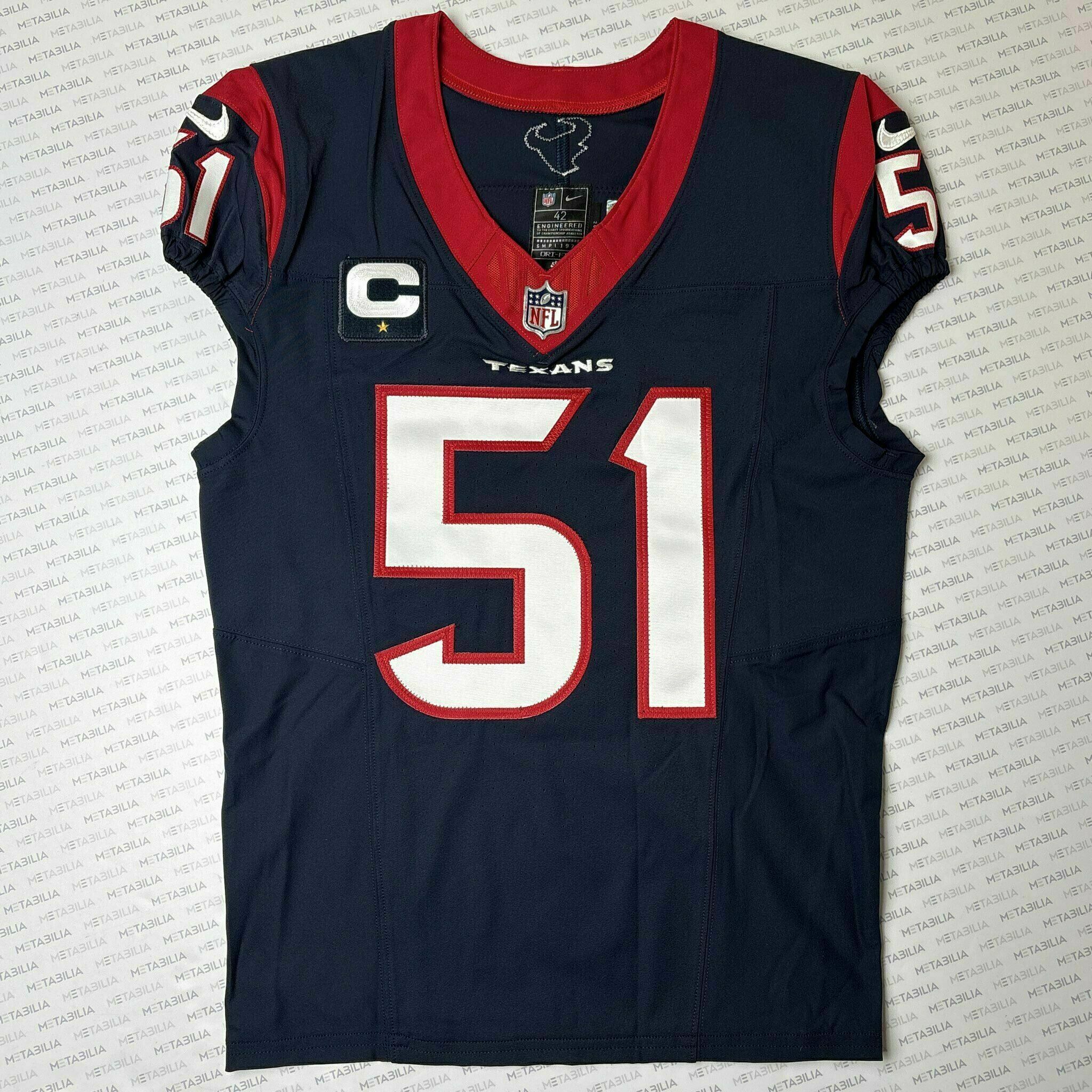 #51 Will Anderson Jr. Team-Issued Signed Navy Blue Jersey