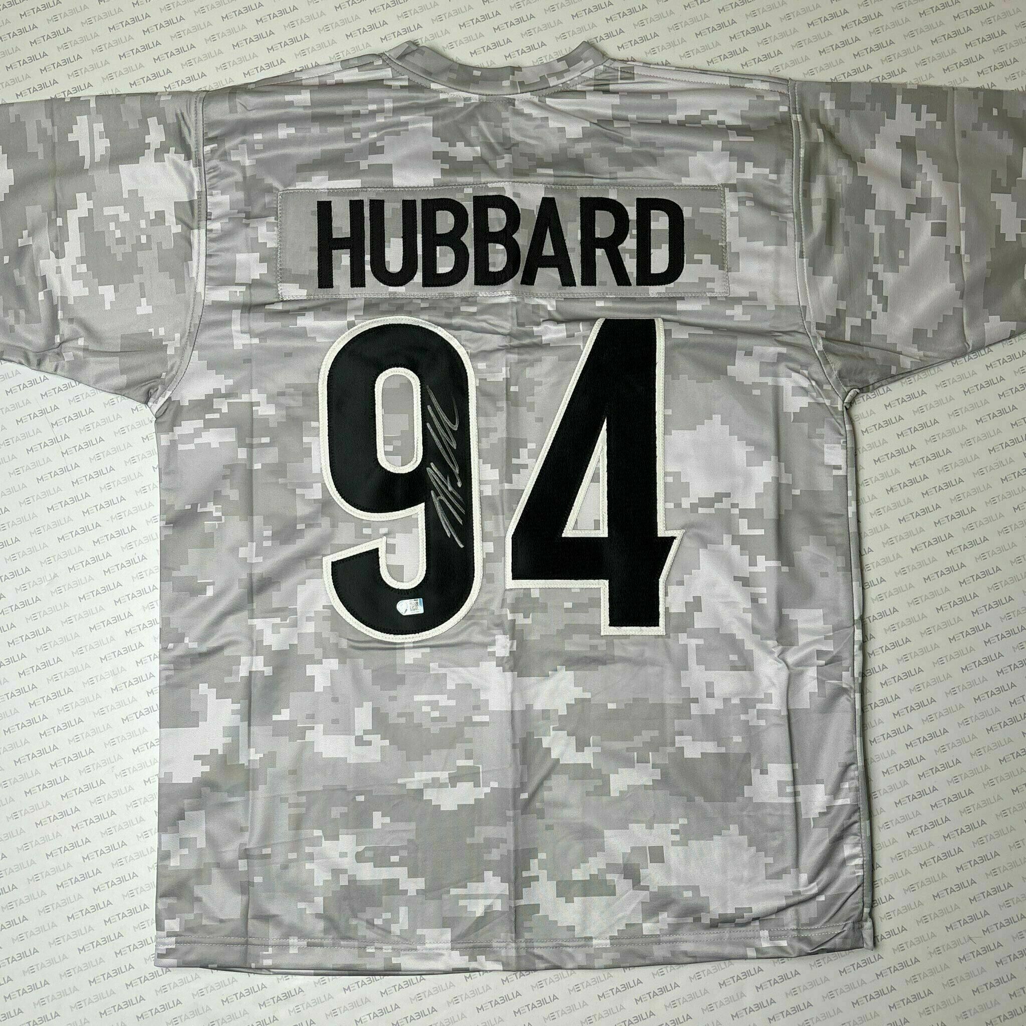 Hubbard Signed White Camo Custom Jersey