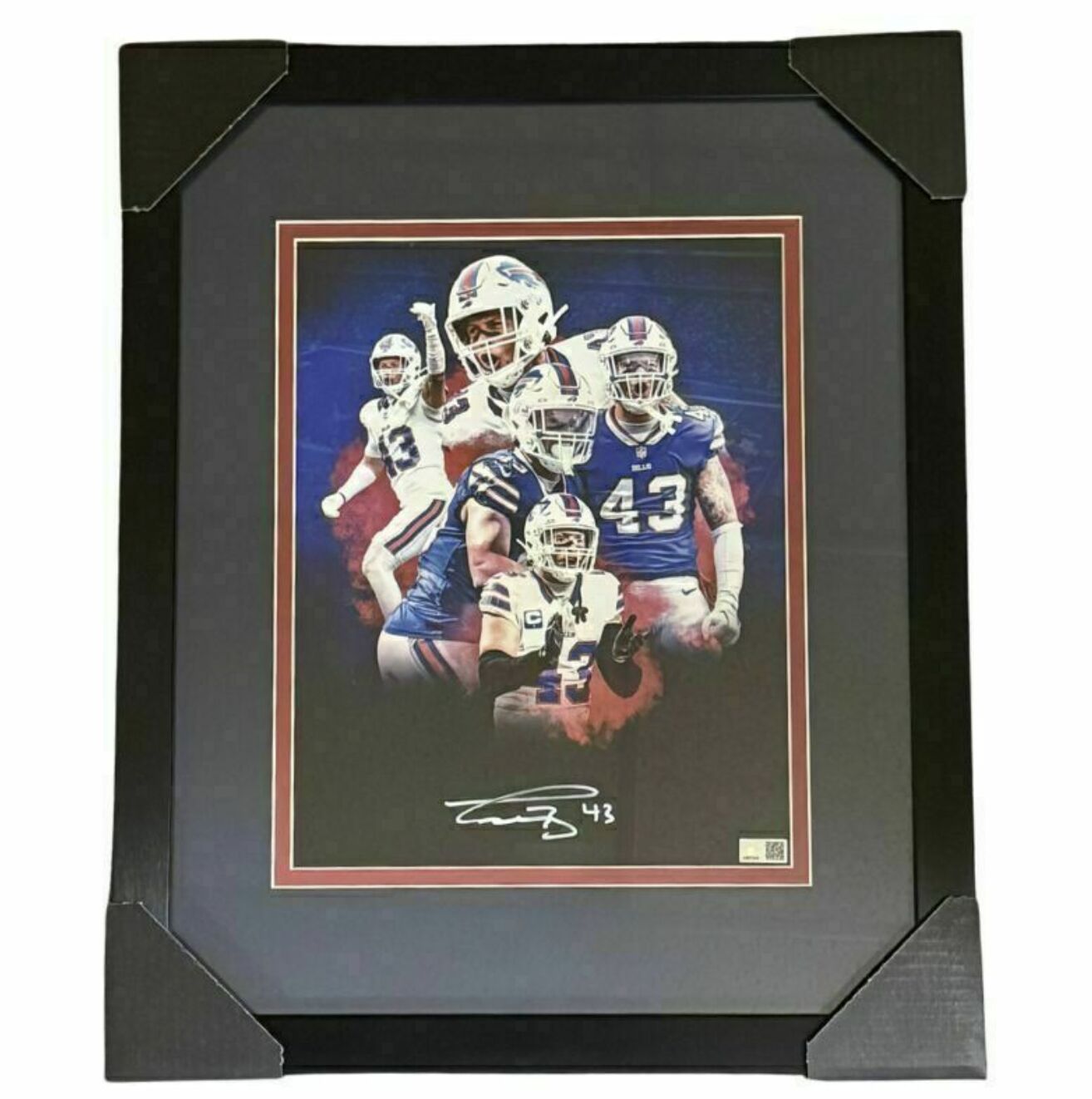 Terrel Bernard Buffalo Bills Player Collage Signed 11x14 Photo Professionally Framed