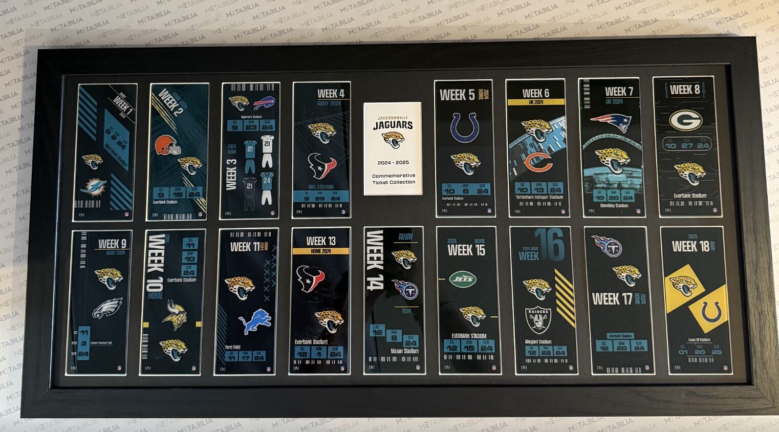 Commemorative Ticket Frame 2024 - 2025, incl 17 tickets