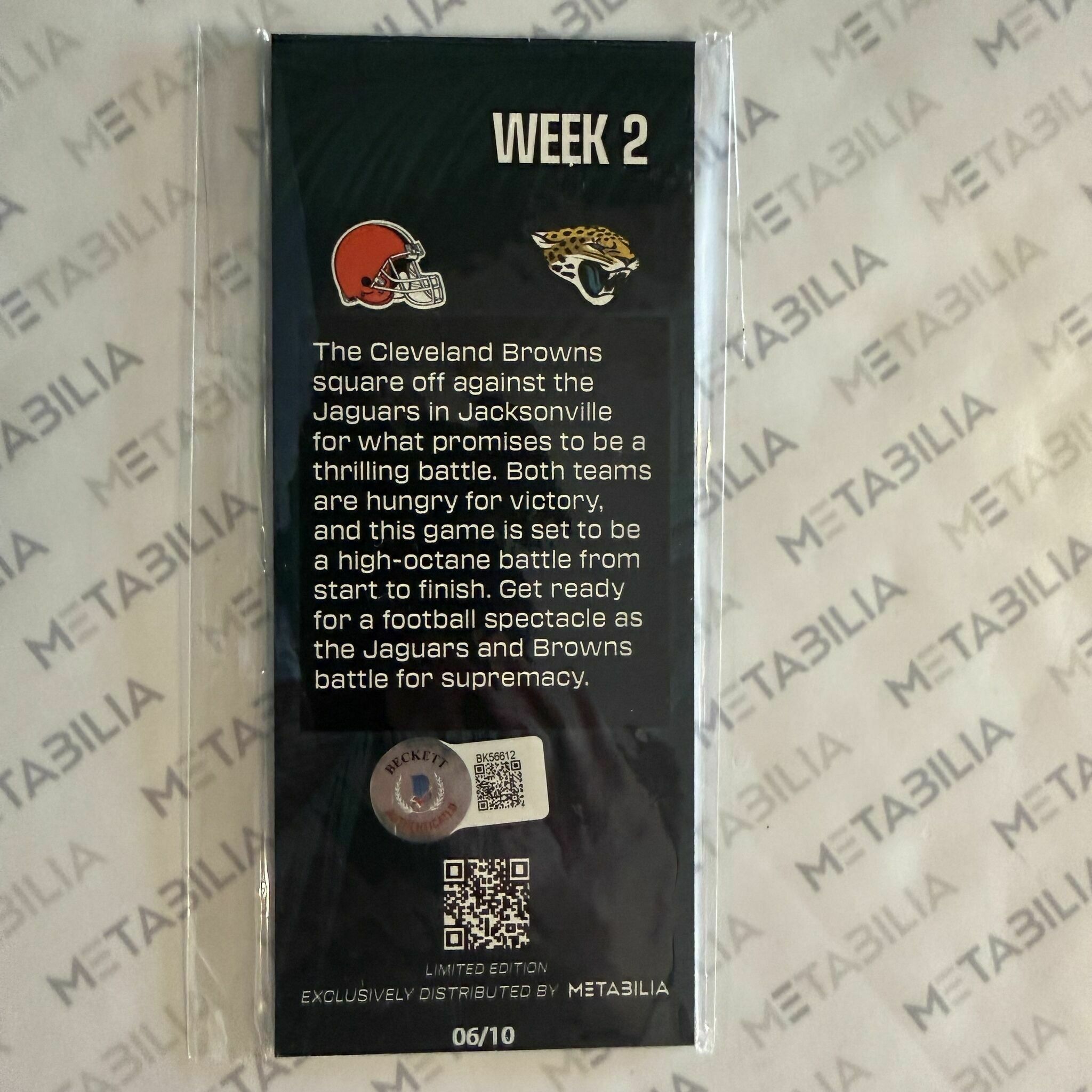 LAST CALL!  Lawrence Signed Week 2 Commemorative Ticket - 06/10