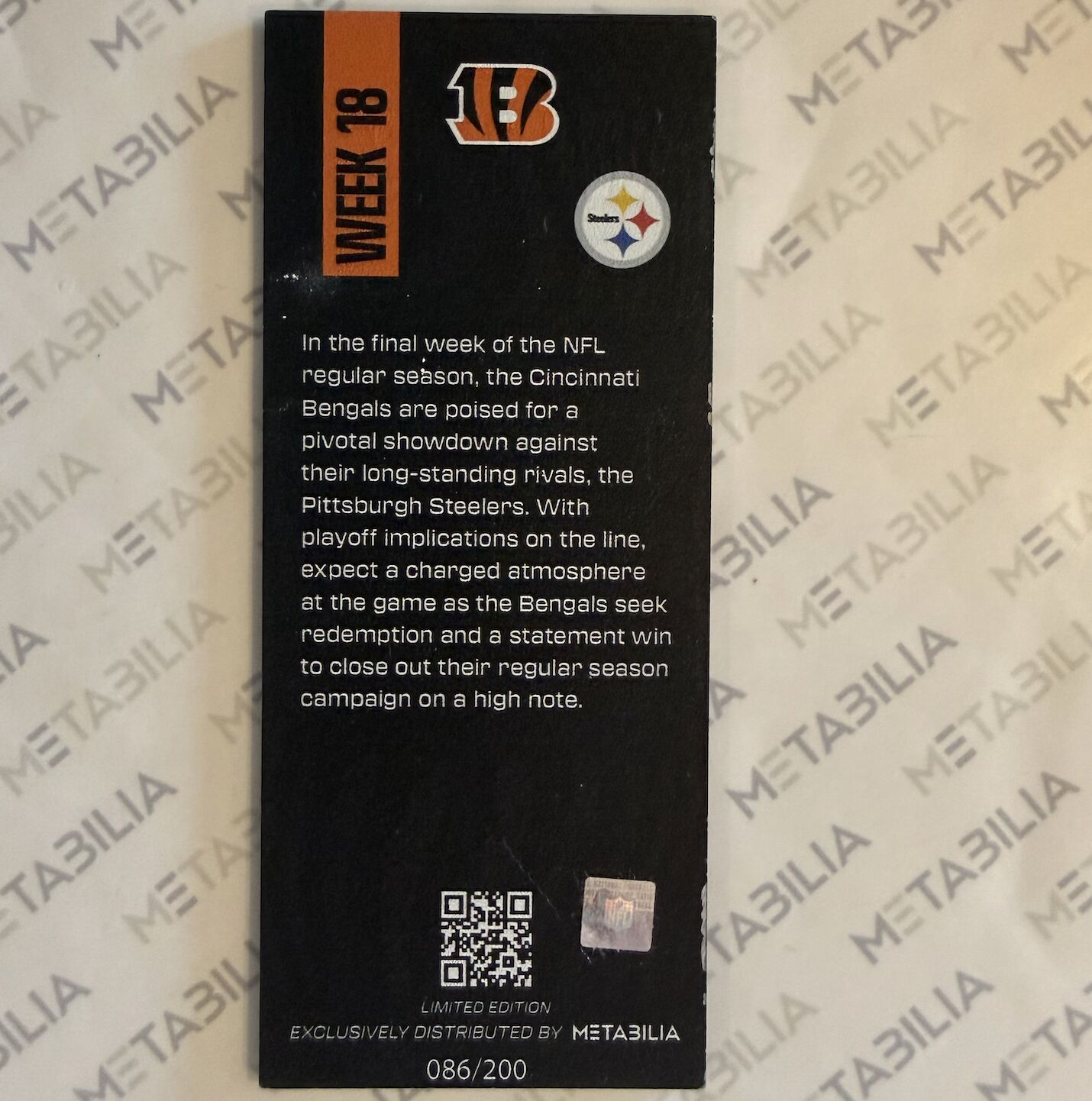 Ja'Marr Chase Signed Commemorative Ticket - Week 18