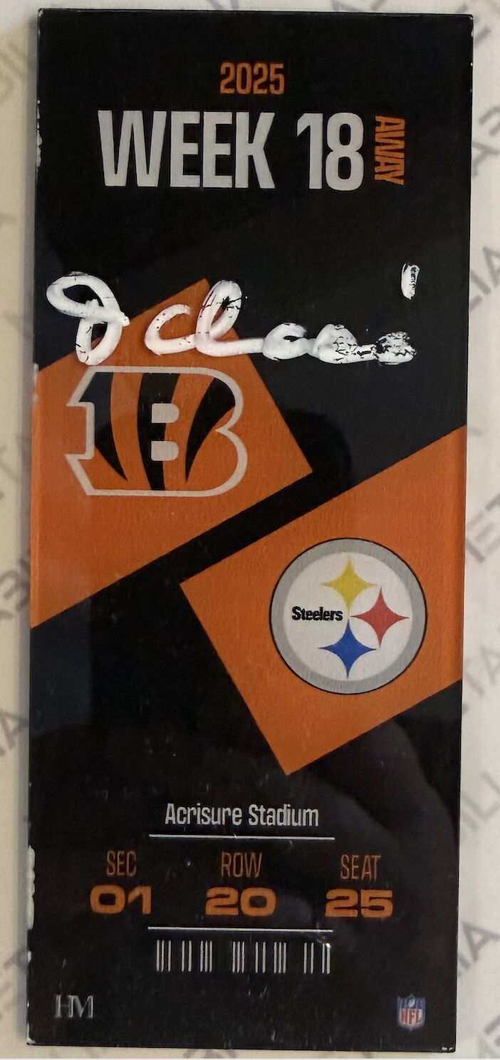 Ja'Marr Chase Signed Commemorative Ticket - Week 18