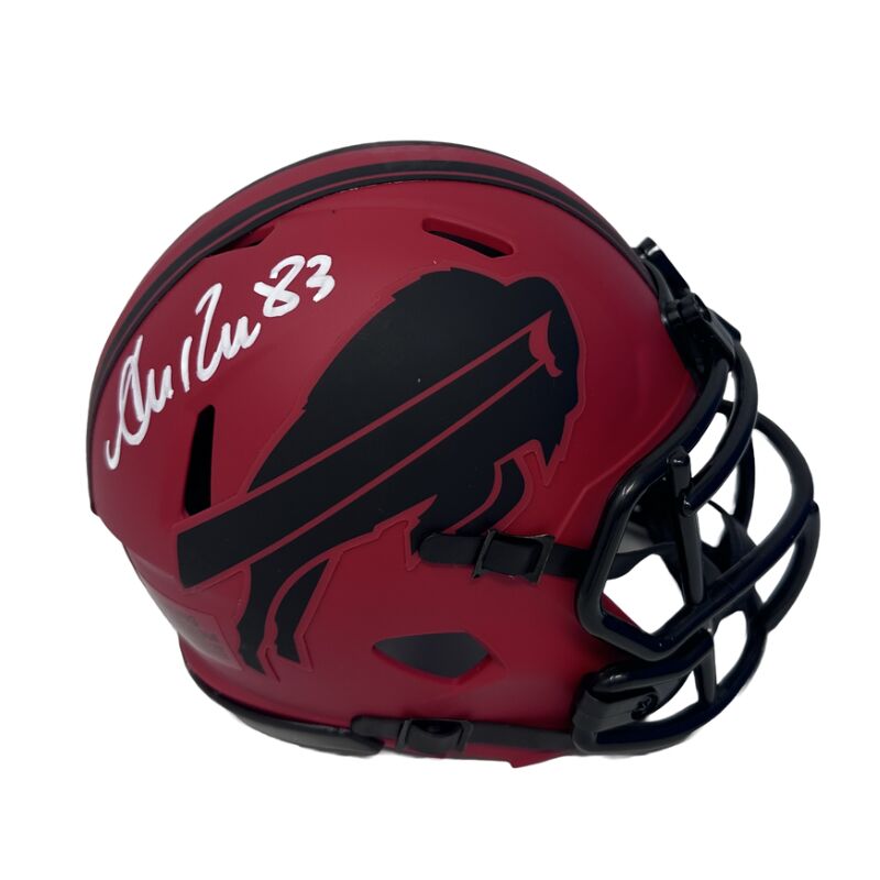 Andre Reed Signed Buffalo Bills RAVE Speed Mini Helmet