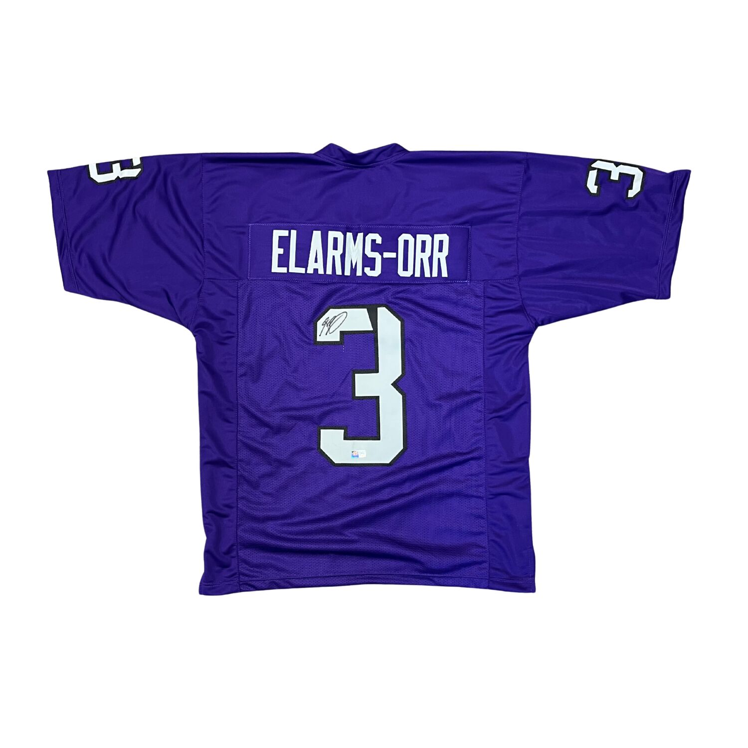 Kaleb Elarms-Orr Signed Pro-Style Purple College Jersey