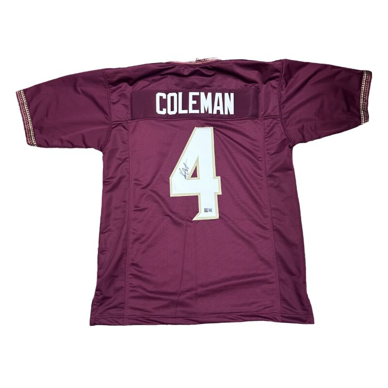 Keon Coleman Signed Pro-Style Maroon College Jersey