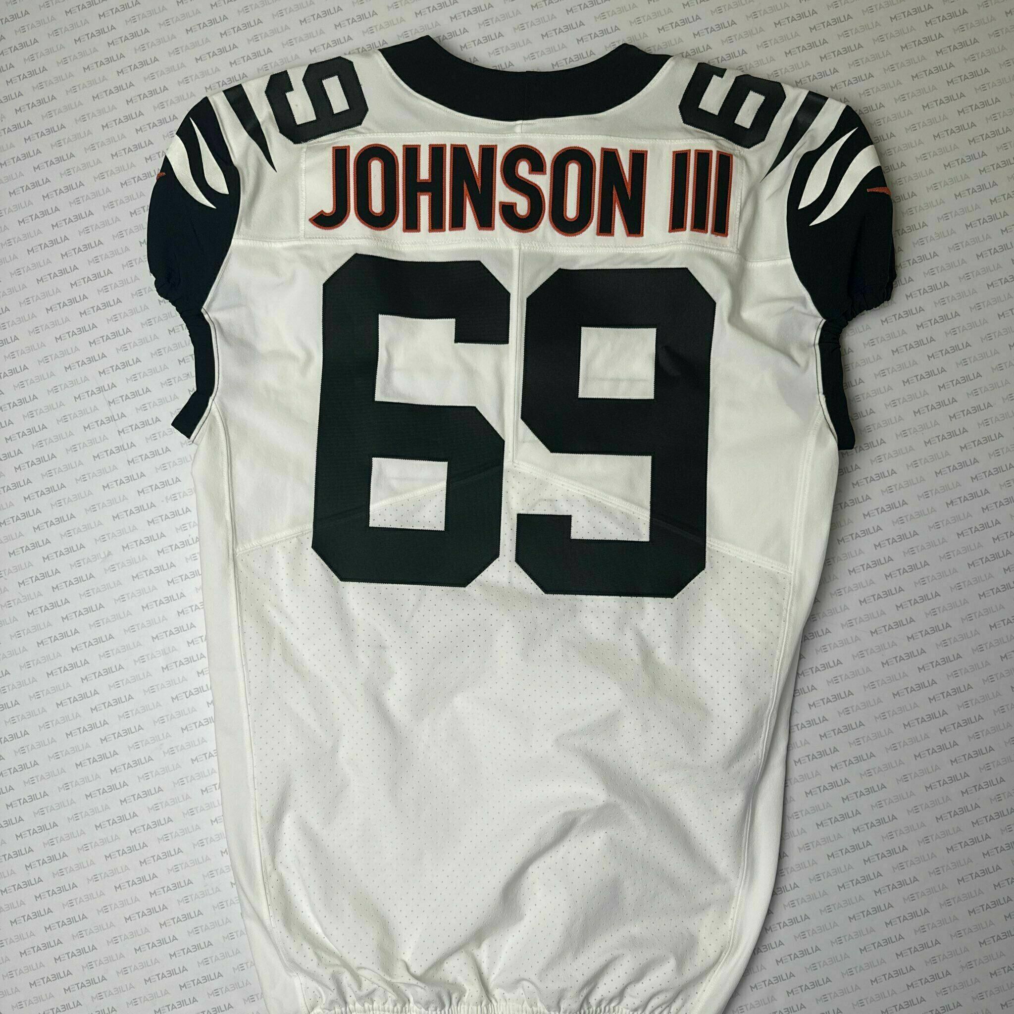 #69 Raymond Johnson III Alt White Team-Issued Jersey