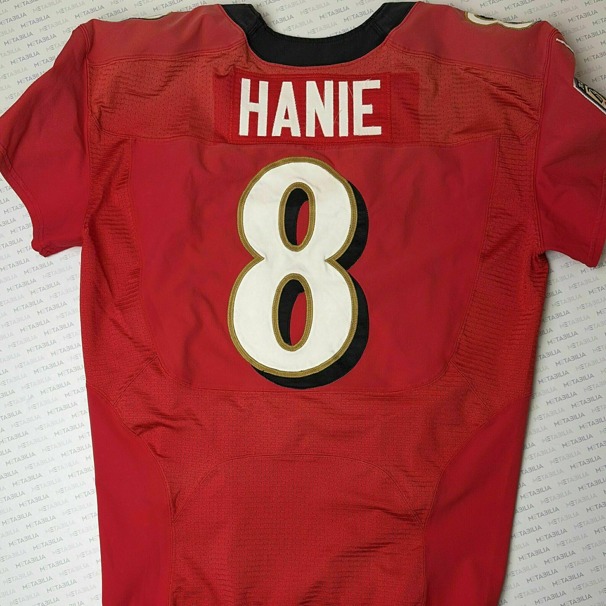 #8 Caleb Hanie Team-Issued Red Jersey