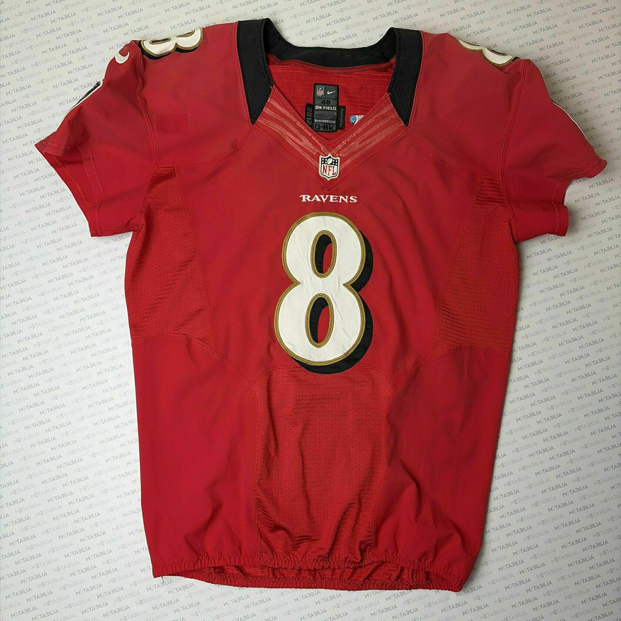 #8 Caleb Hanie Team-Issued Red Jersey