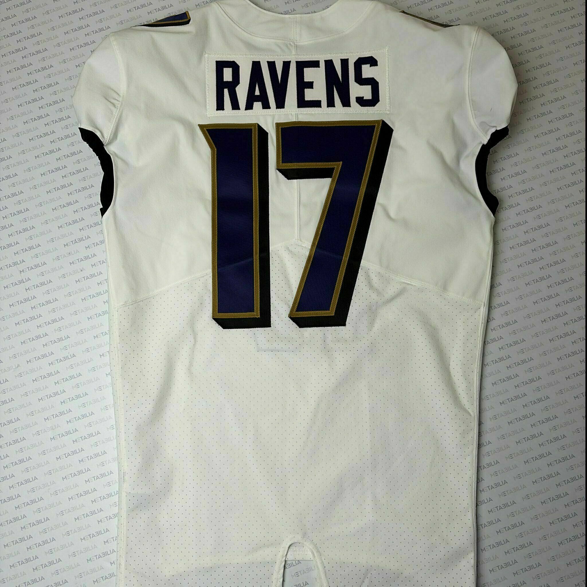 #17 Ravens Team-Issued White Jersey
