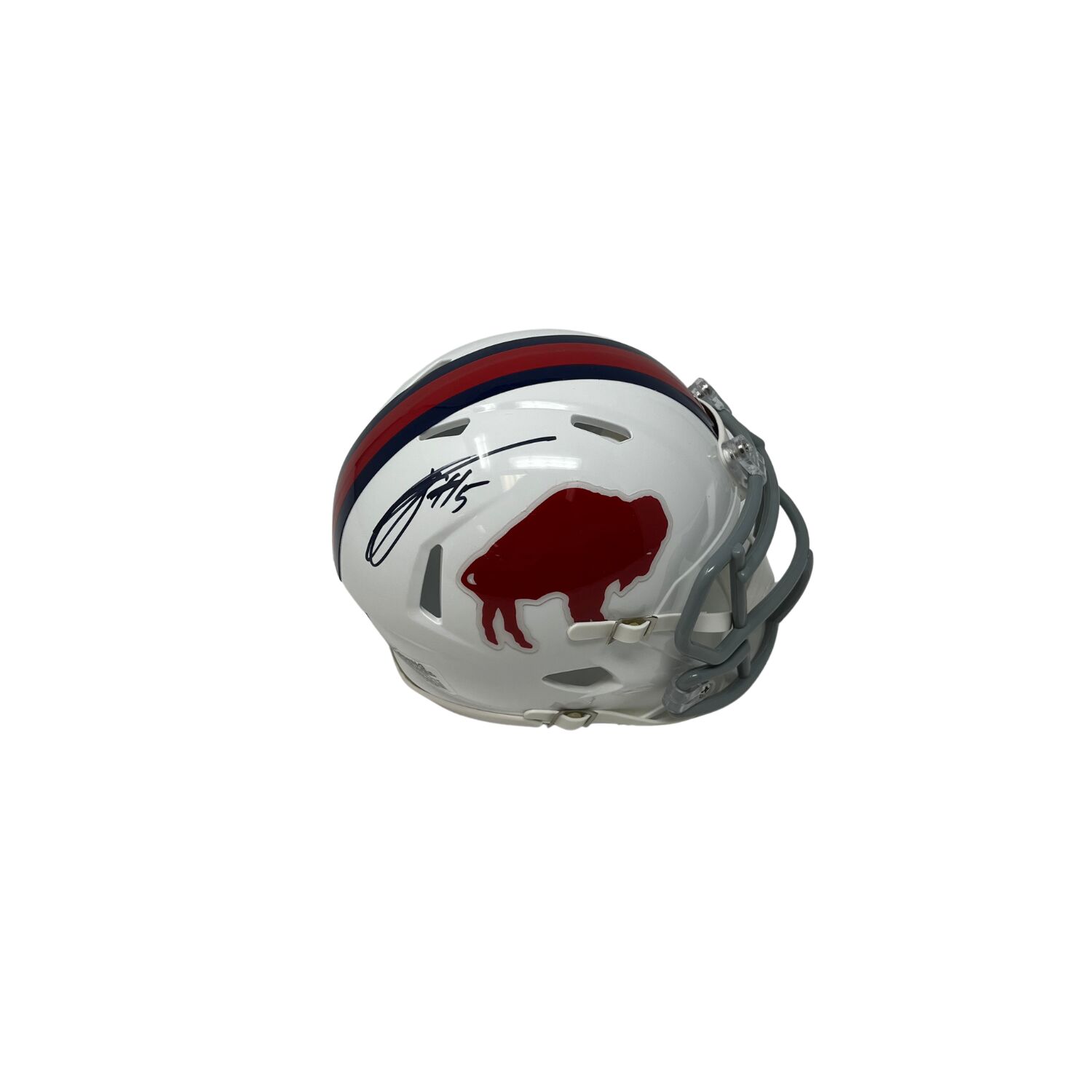 Joshua Palmer Signed Buffalo Bills Standing Buffalo Speed Mini Helmet