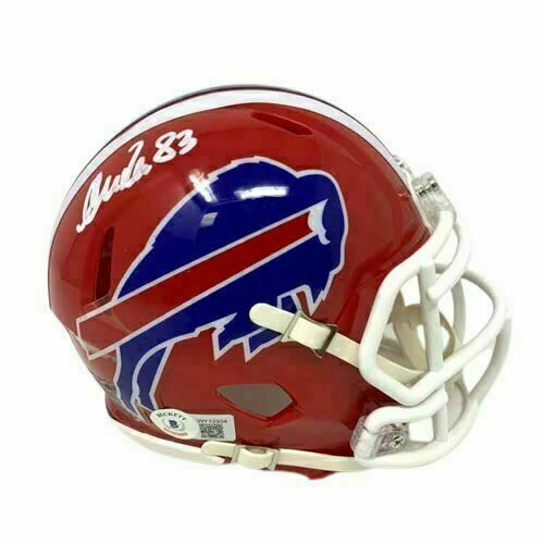 Andre Reed Signed Buffalo Bills Red Throwback Speed Mini Helmet