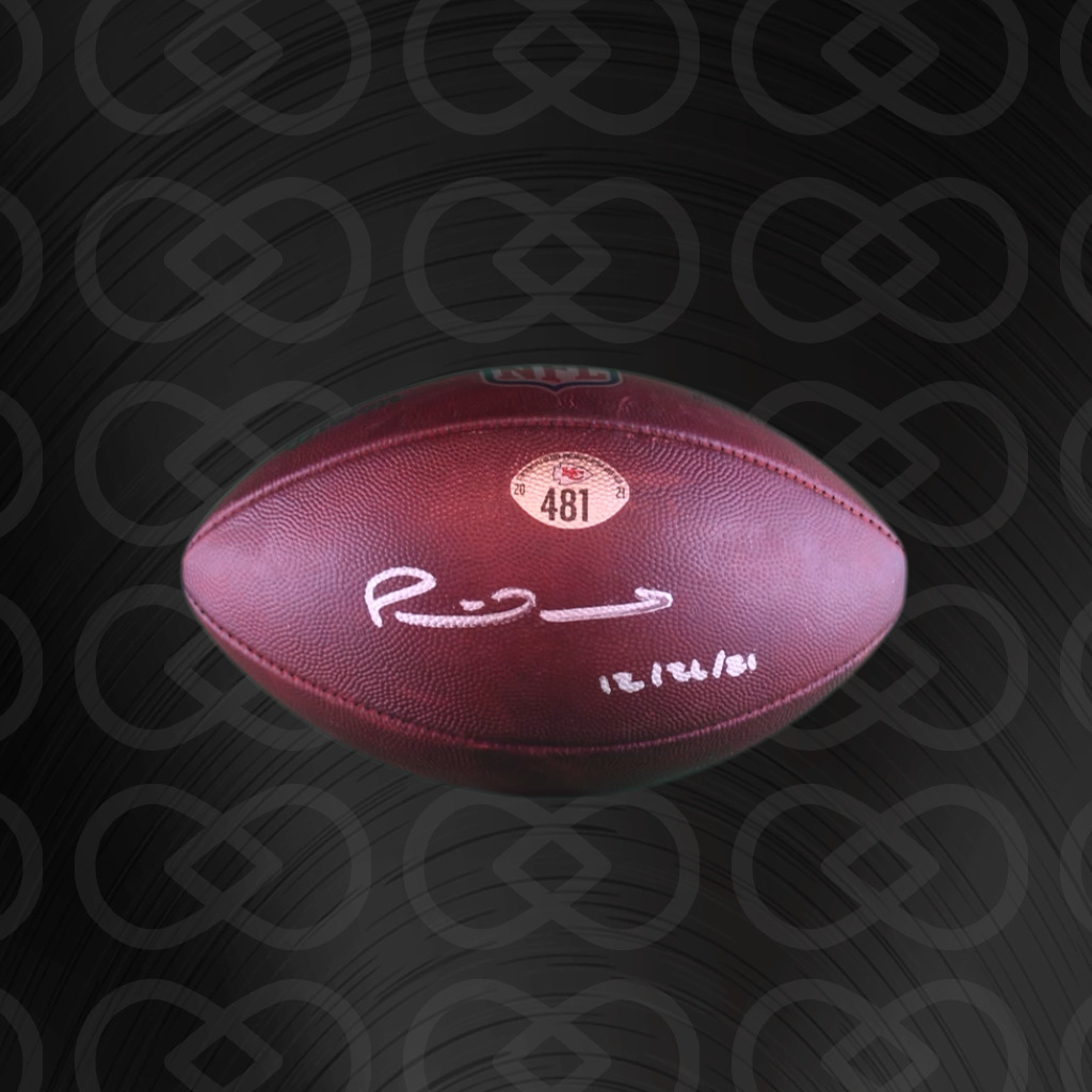 Mahomes Signed & Inscribed Game Used Ball #481