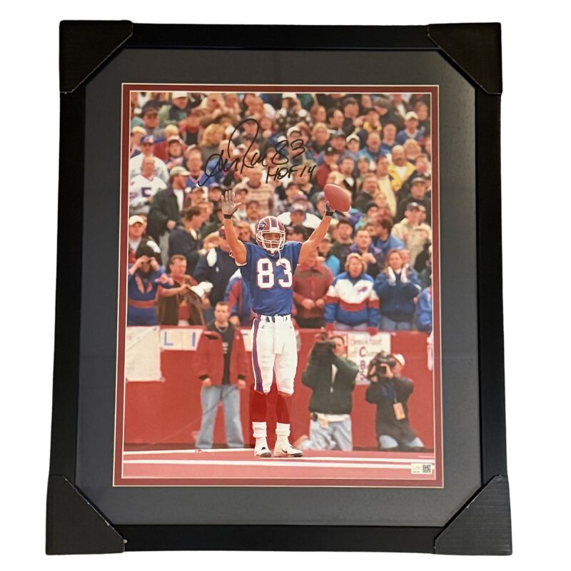 Andre Reed Signed Arms up Touchdown Celebration 16x20 Photo with 'HOF 14' Professionally Framed