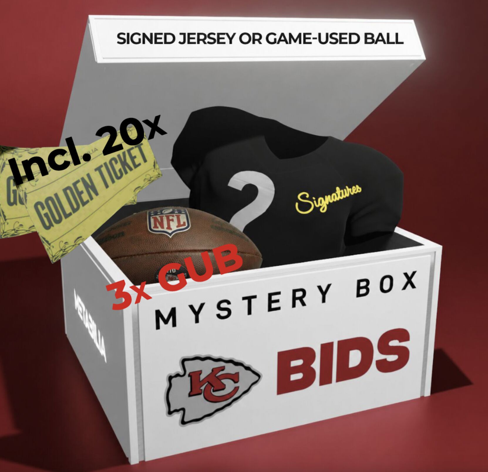 INSTANT MYSTERY - Autographed Jersey Mystery (Series incl 3 GUB, 20 Golden Tickets)