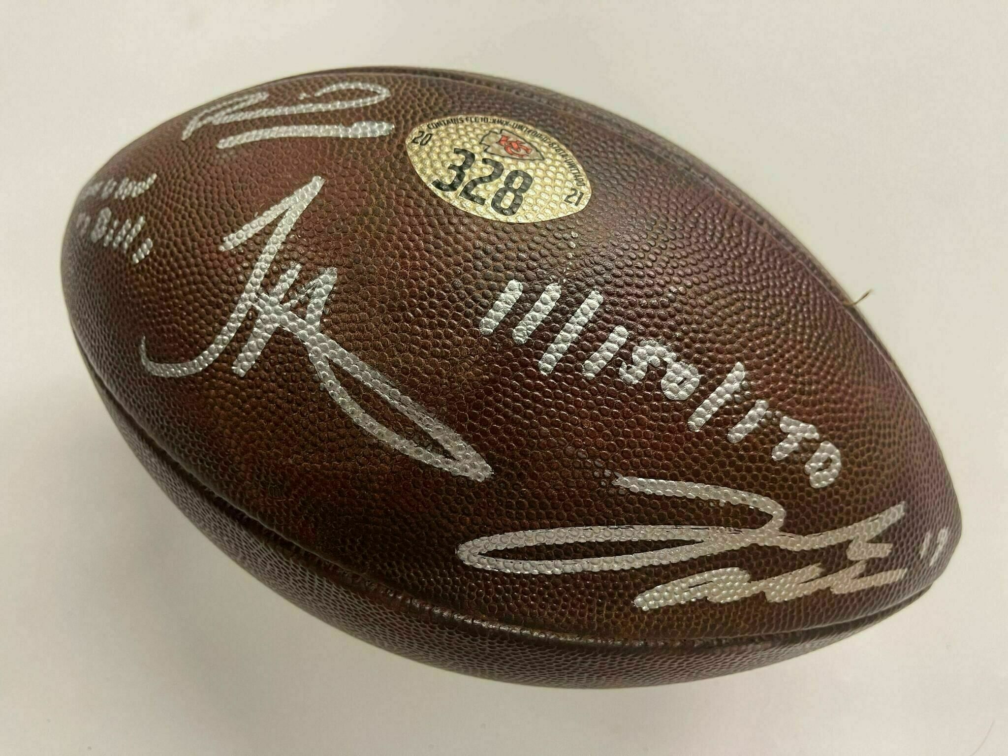 Mahomes, Allen, Tyreek '13 Seconds' Playoff Game-Used Ball #328
