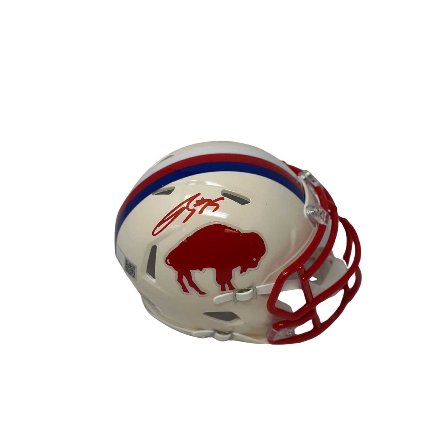 Spencer Brown Signed Buffalo Bills Retro Speed Mini Helmet